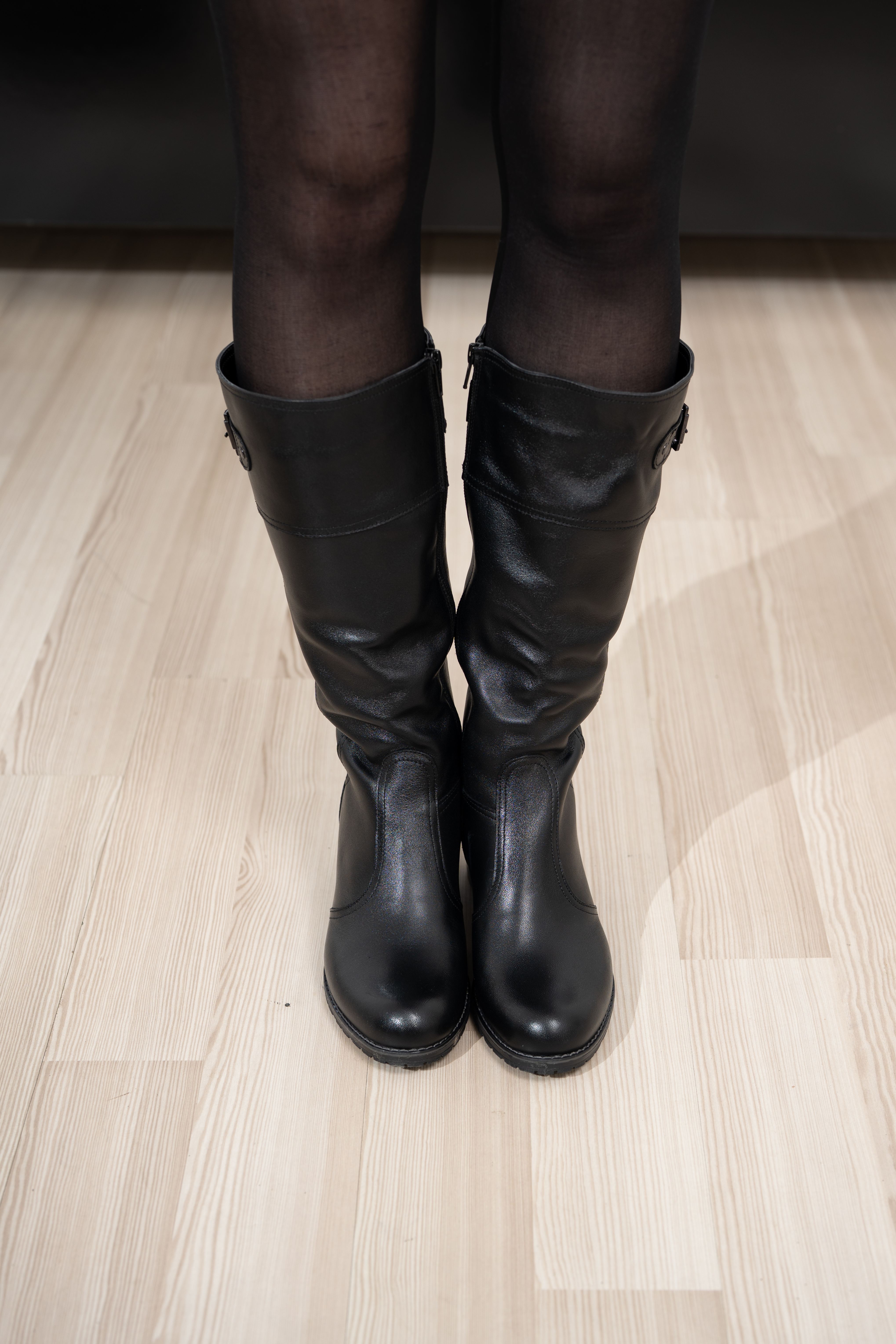 Cizme dama, Glemis, piele naturala - Cod: AS-532, Culoare: Negru Box, Marime: 38 (24.9 cm)