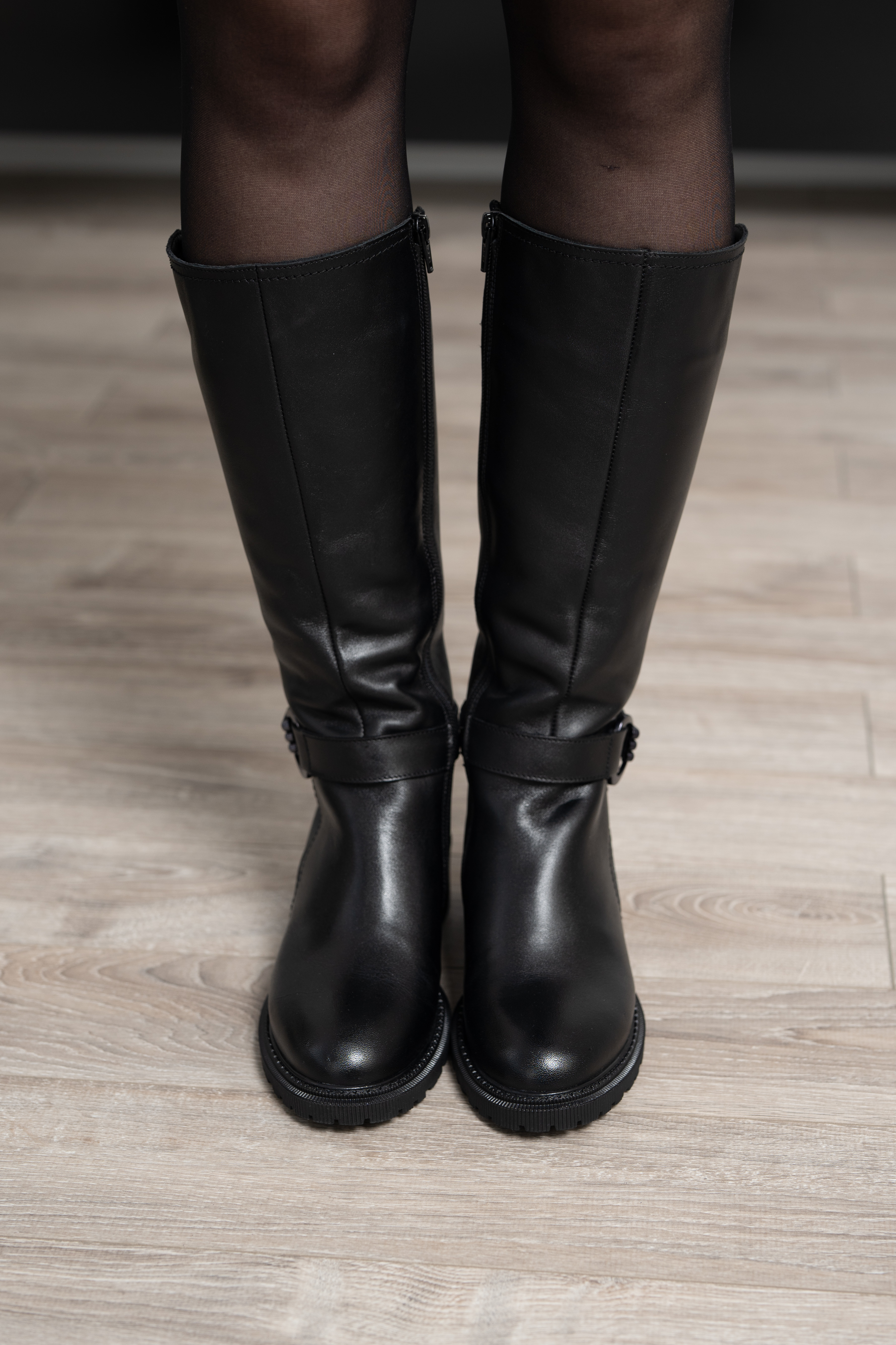 Cizme dama, Glemis, piele naturala - Cod: AS-796, Culoare: Negru Box, Marime: 38 (24.7 cm)