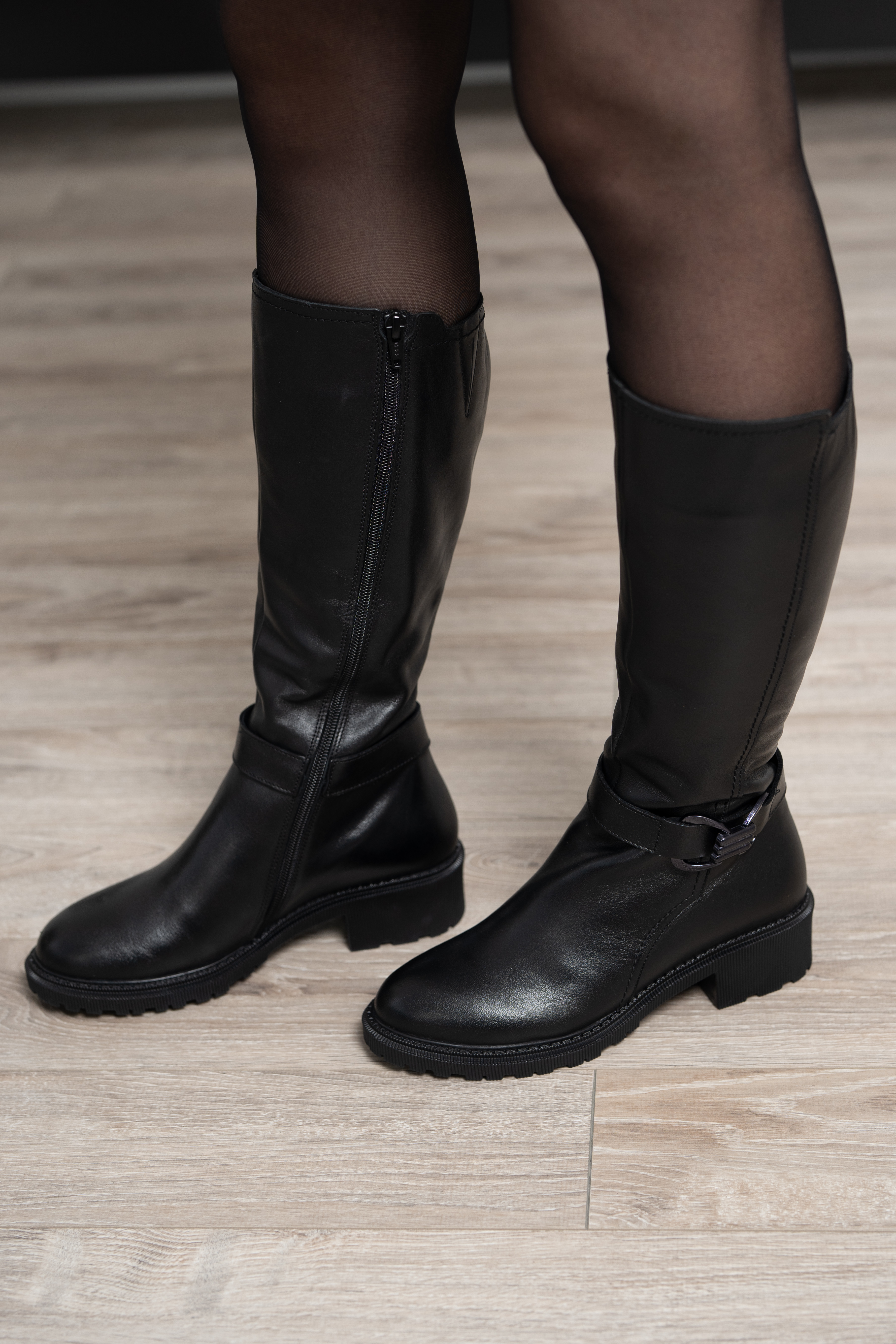 Cizme dama, Glemis, piele naturala - Cod: AS-796, Culoare: Negru Box, Marime: 38 (24.7 cm)