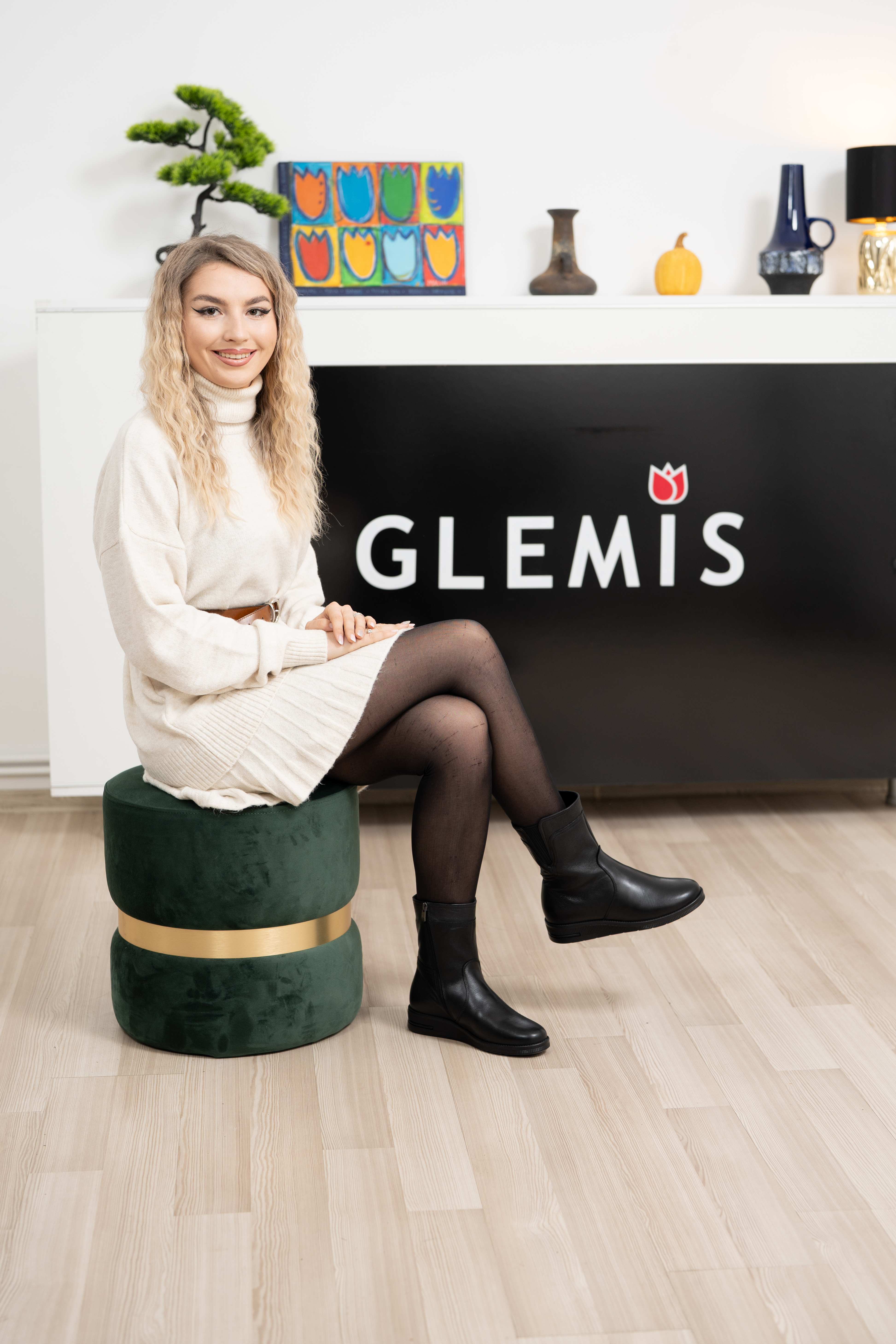 Ghete dama confort calapod lat, Glemis, piele naturala - Cod: AS-934, Culoare: Negru Box, Marime: 38 (24.4 cm)