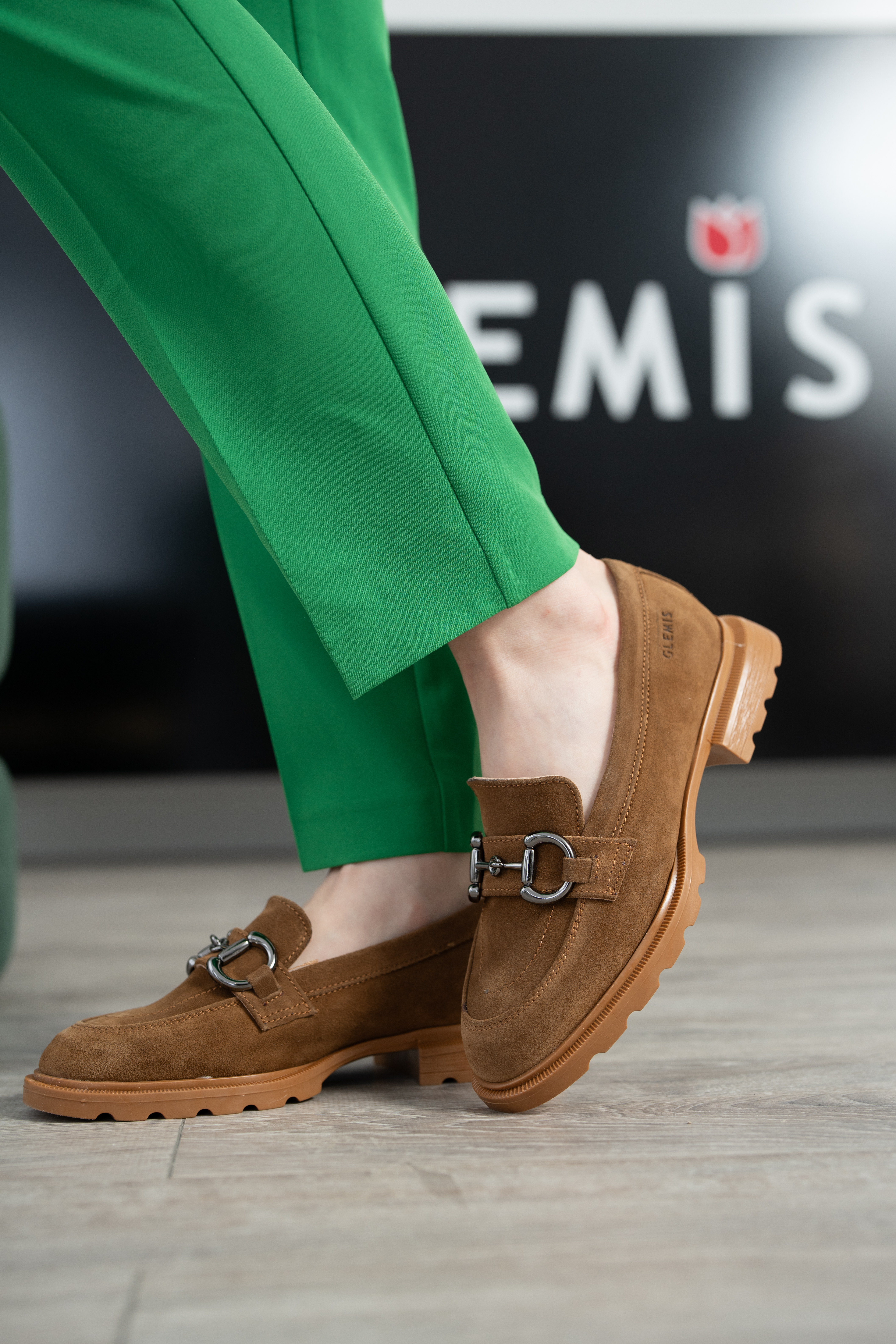 Mocasini dama, Glemis, piele naturala intoarsa - Cod: 650, Culoare: Maro, Marime: 38