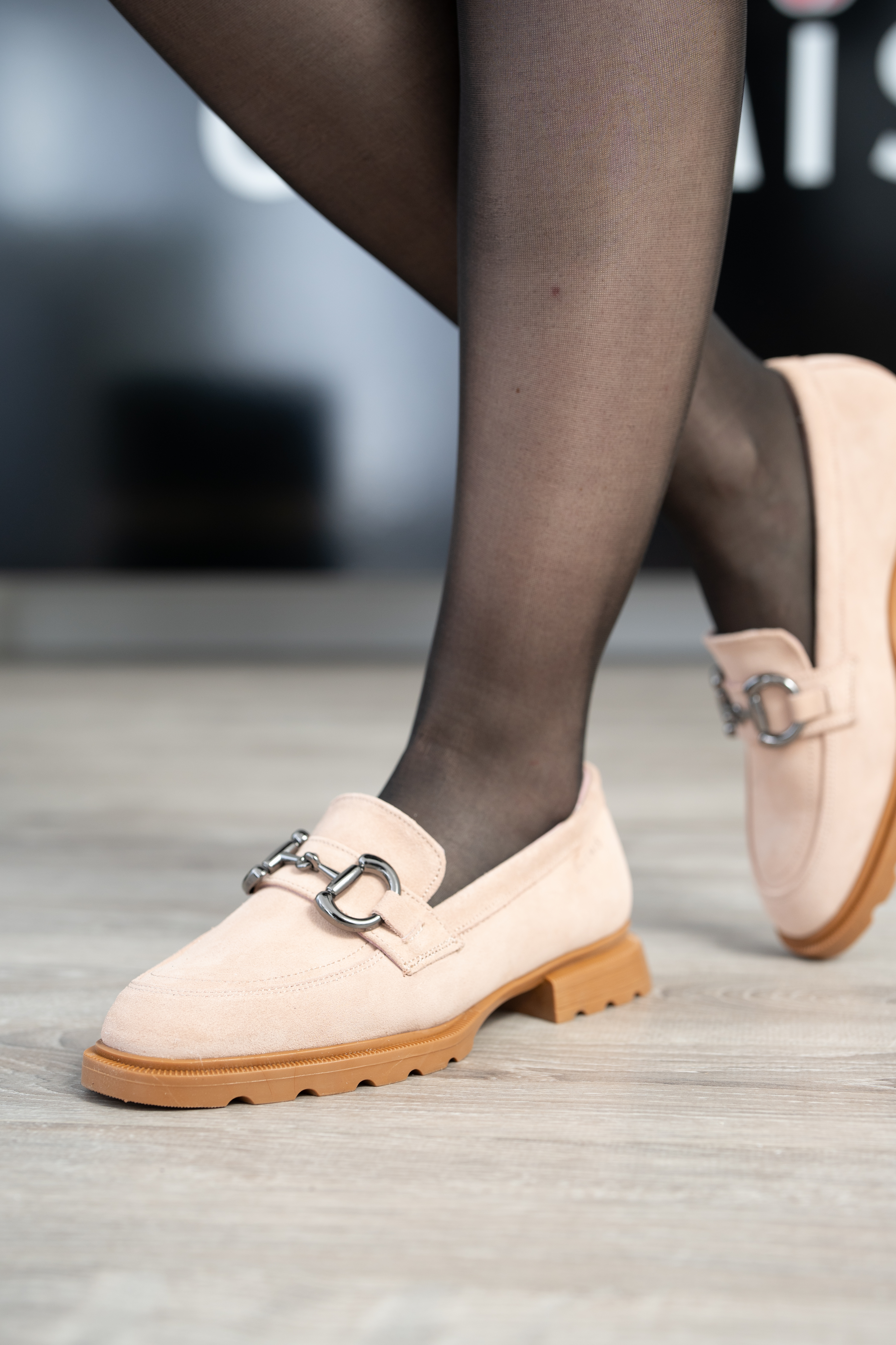 Mocasini dama, Glemis, piele naturala - Cod: 650, Culoare: Roz pudra, Marime: 38