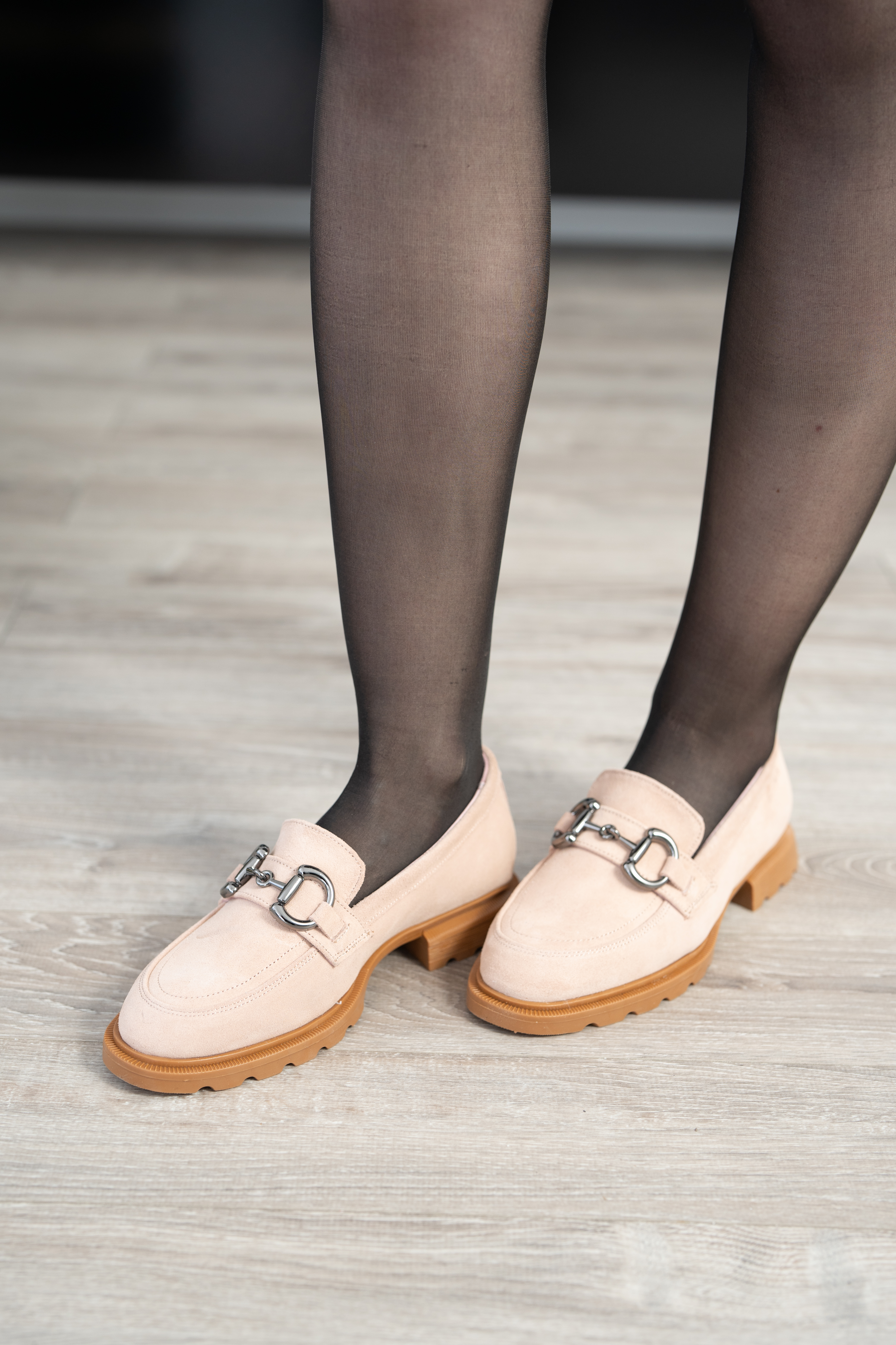Mocasini dama, Glemis, piele naturala - Cod: 650, Culoare: Roz pudra, Marime: 38
