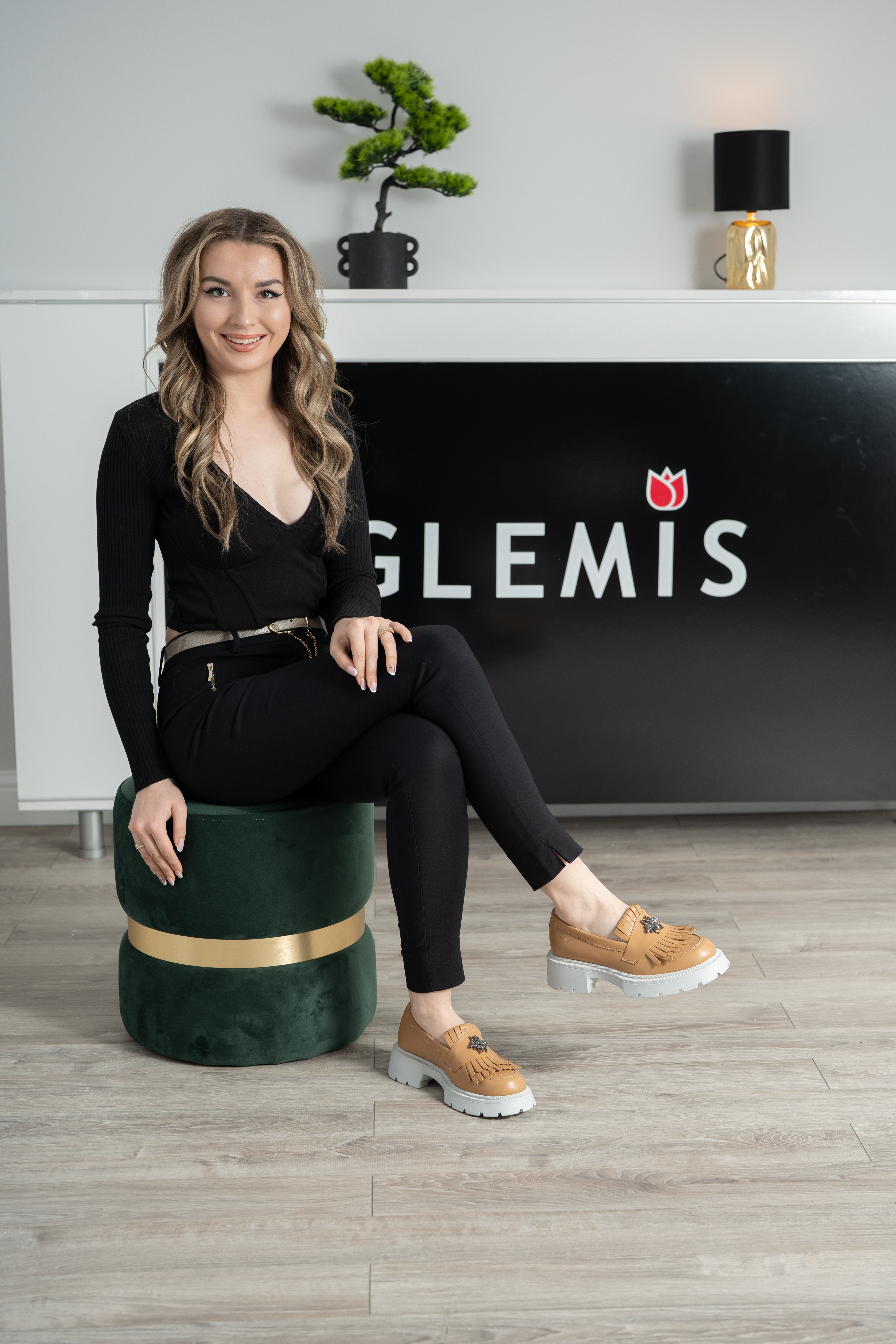 Mocasini dama, Glemis, piele naturala - Cod: 655, Culoare: Maro, Talpa: Alba, Marime: 38