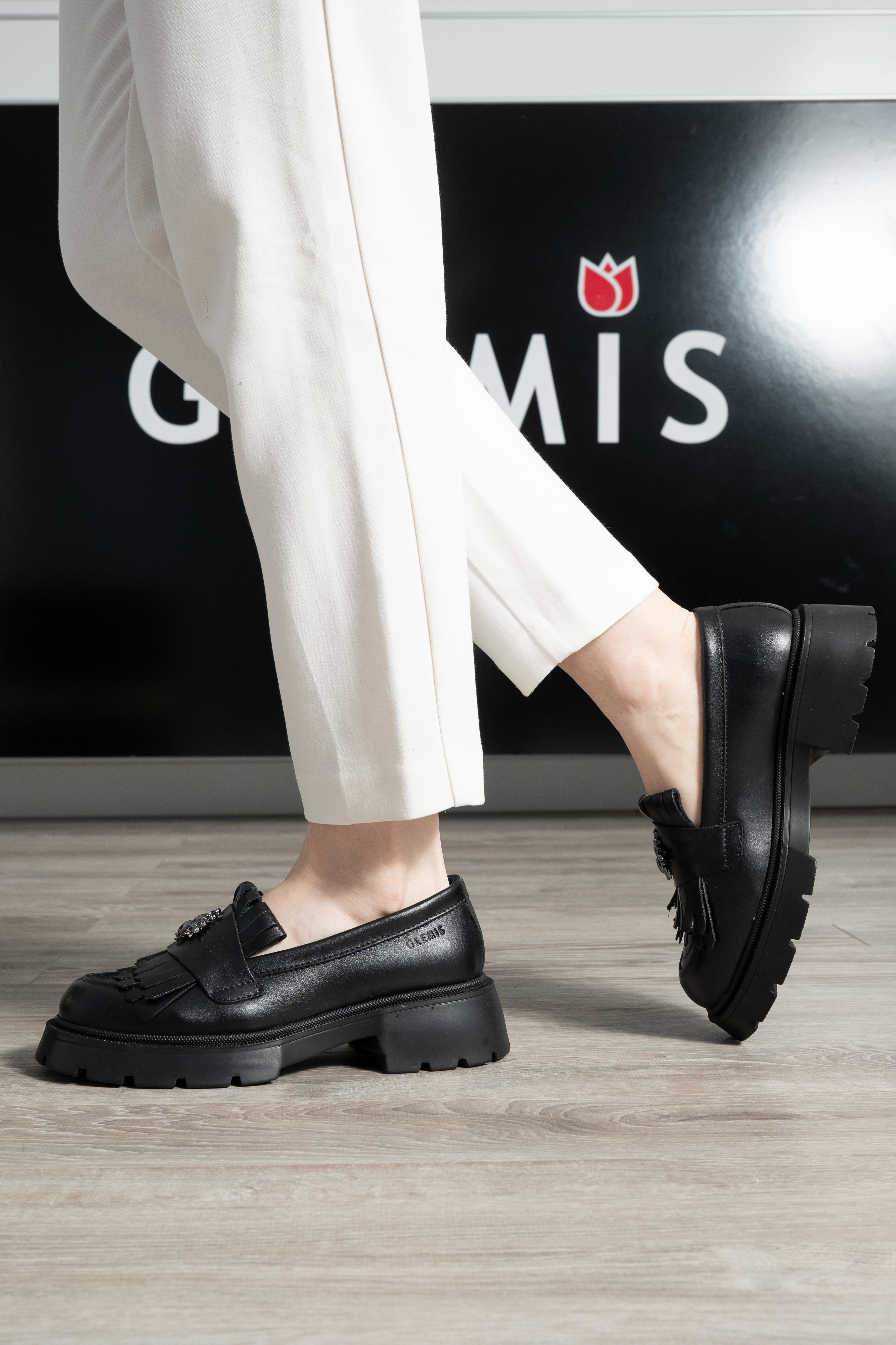 Mocasini dama, Glemis, piele naturala - Cod: 655, Culoare: Negru, Marime: 38