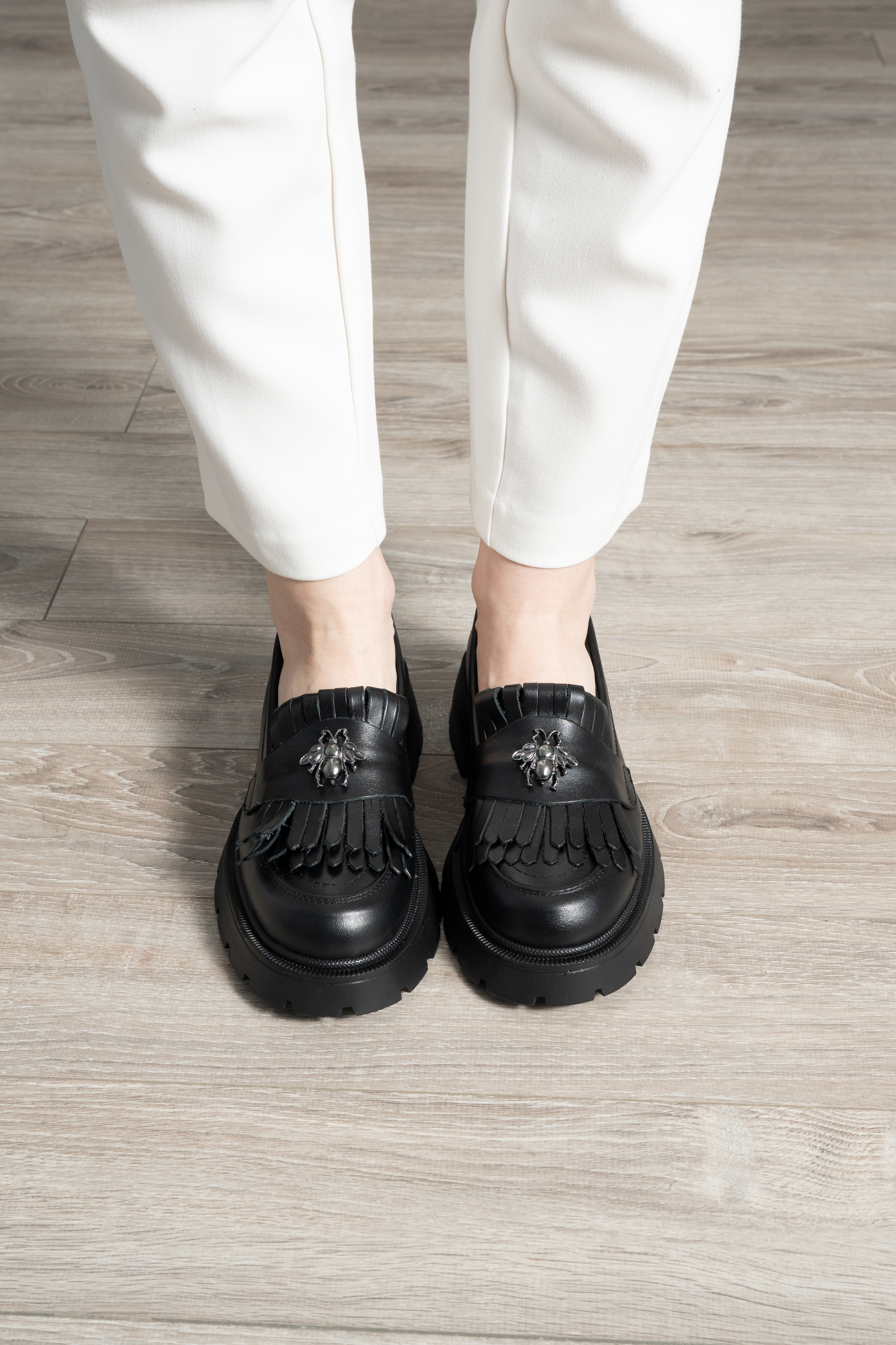 Mocasini dama, Glemis, piele naturala - Cod: 655, Culoare: Negru, Marime: 38