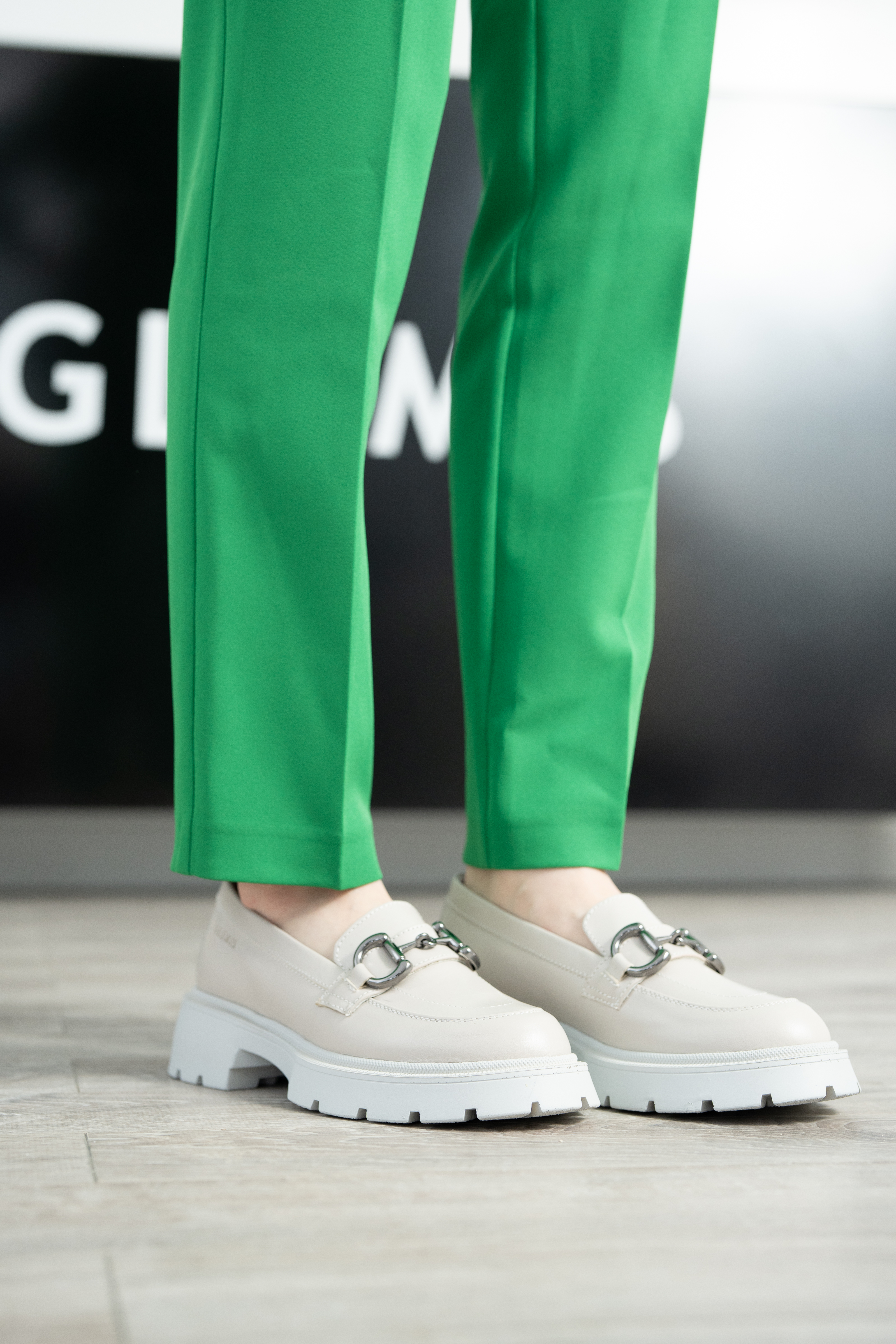 Mocasini dama, Glemis, piele naturala - Cod: 660, Culoare: Alb natur, Marime: 38