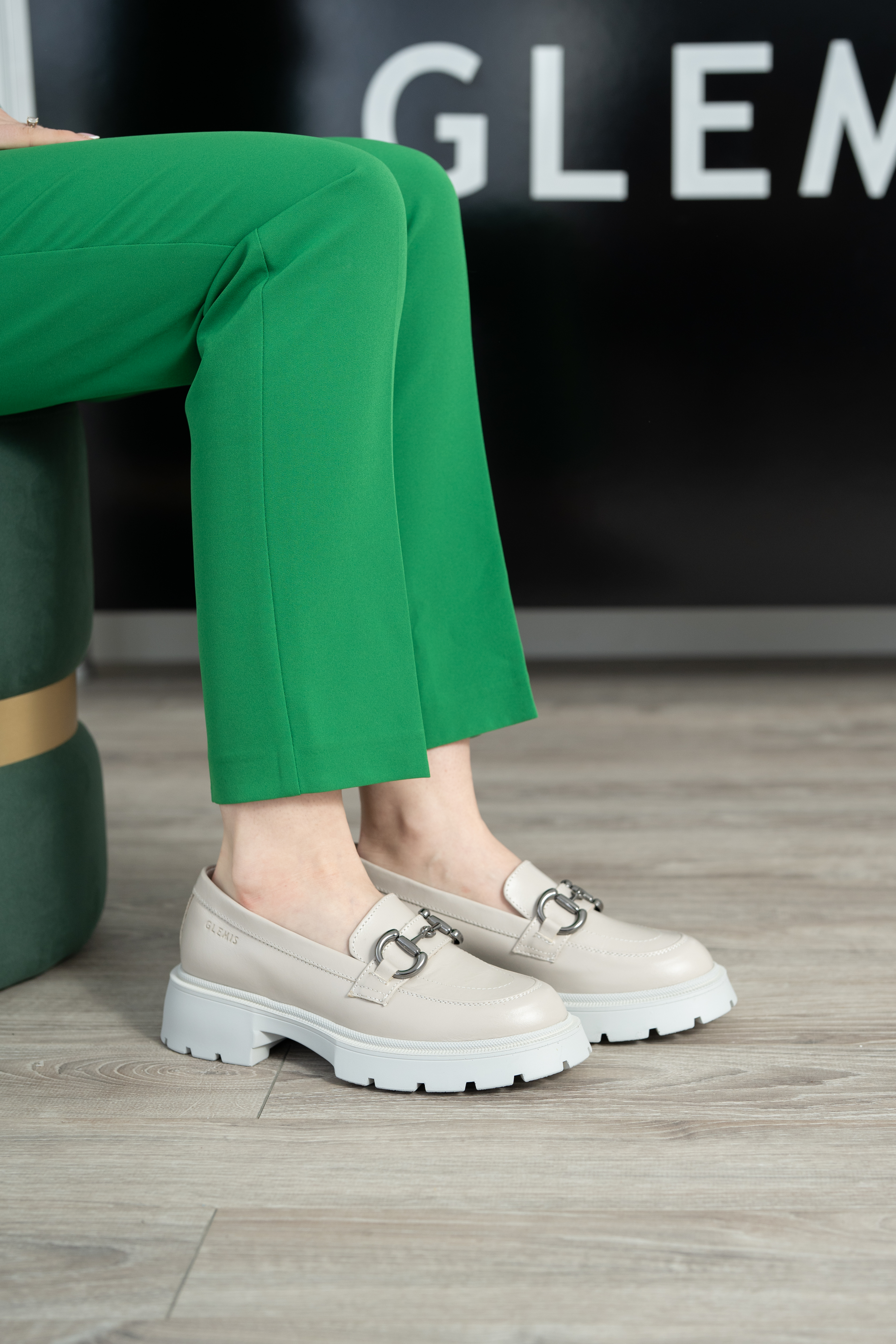 Mocasini dama, Glemis, piele naturala - Cod: 660, Culoare: Alb natur, Marime: 38