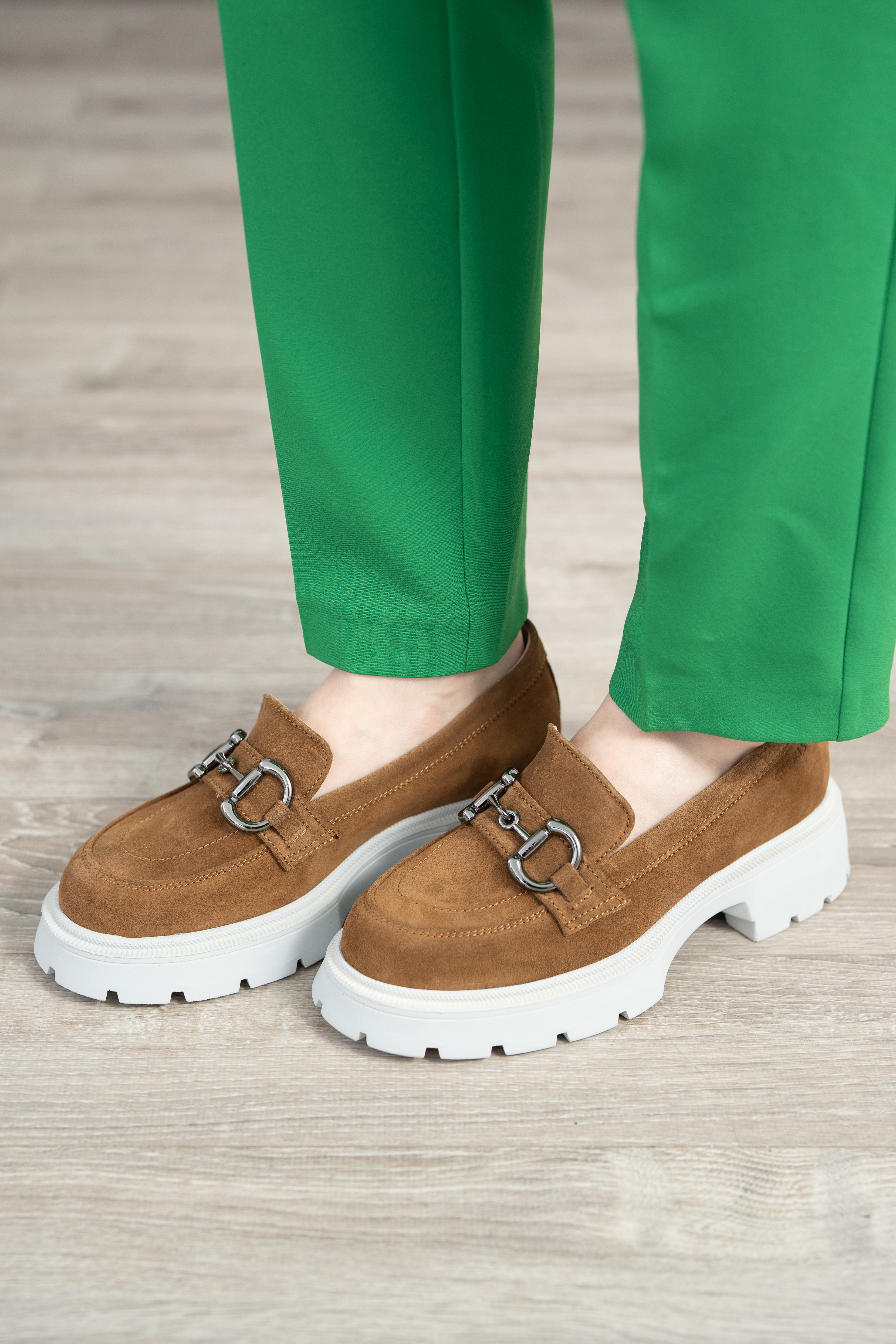 Mocasini dama, Glemis, piele naturala intoarsa - Cod: 660, Culoare: Maro, Marime: 38