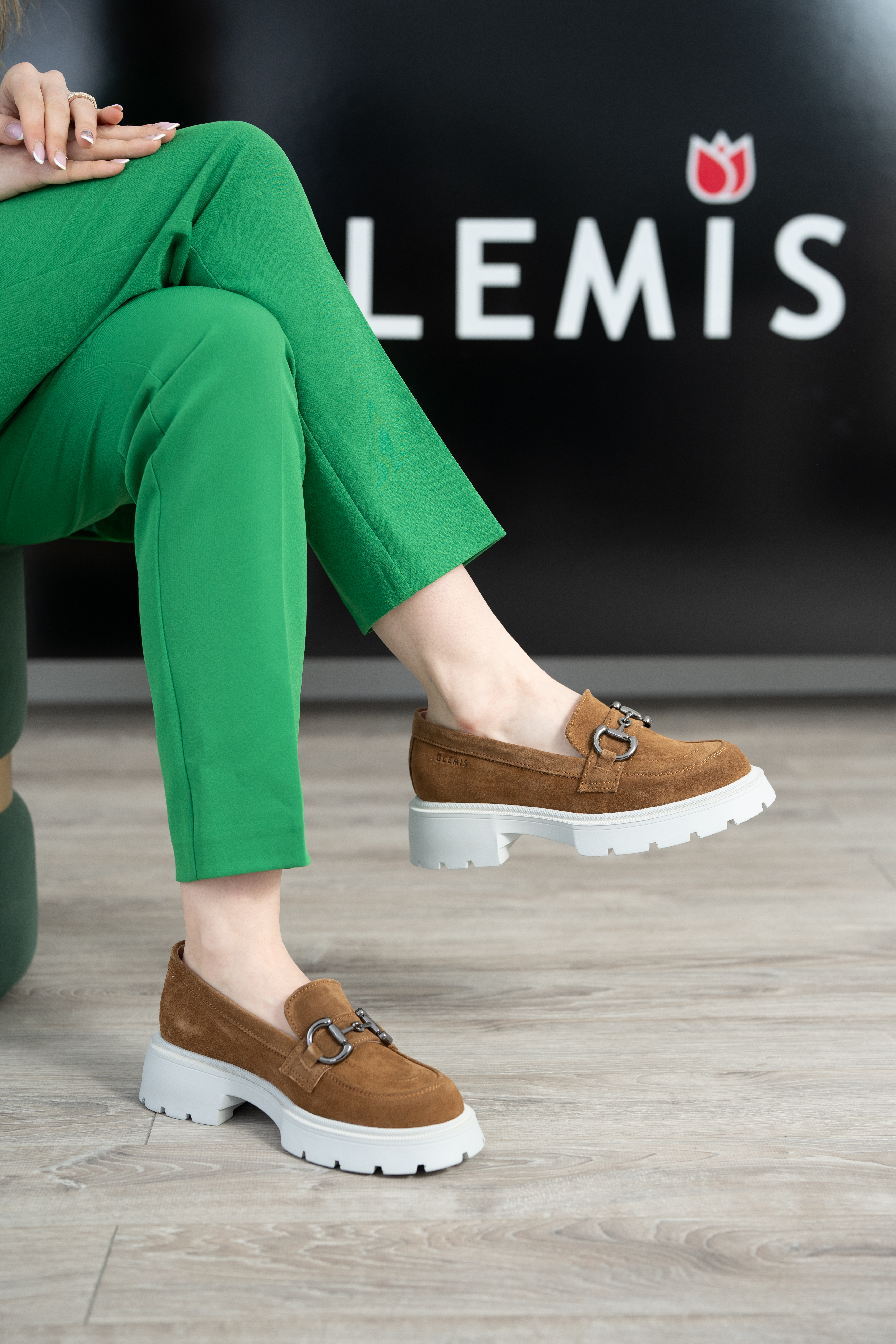 Mocasini dama, Glemis, piele naturala intoarsa - Cod: 660, Culoare: Maro, Marime: 38