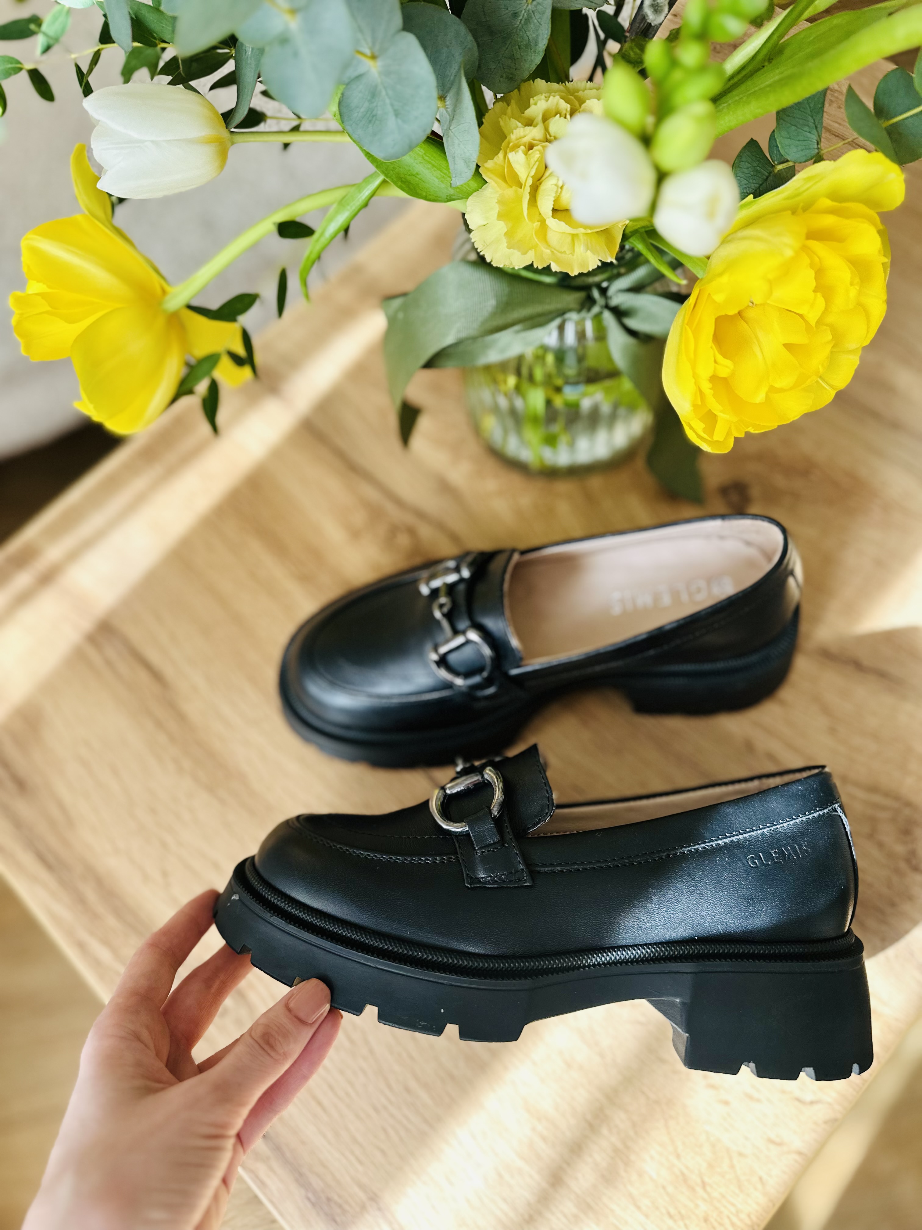 Mocasini dama, Glemis, piele naturala - Cod: 660, Culoare: Negru, Marime: 38