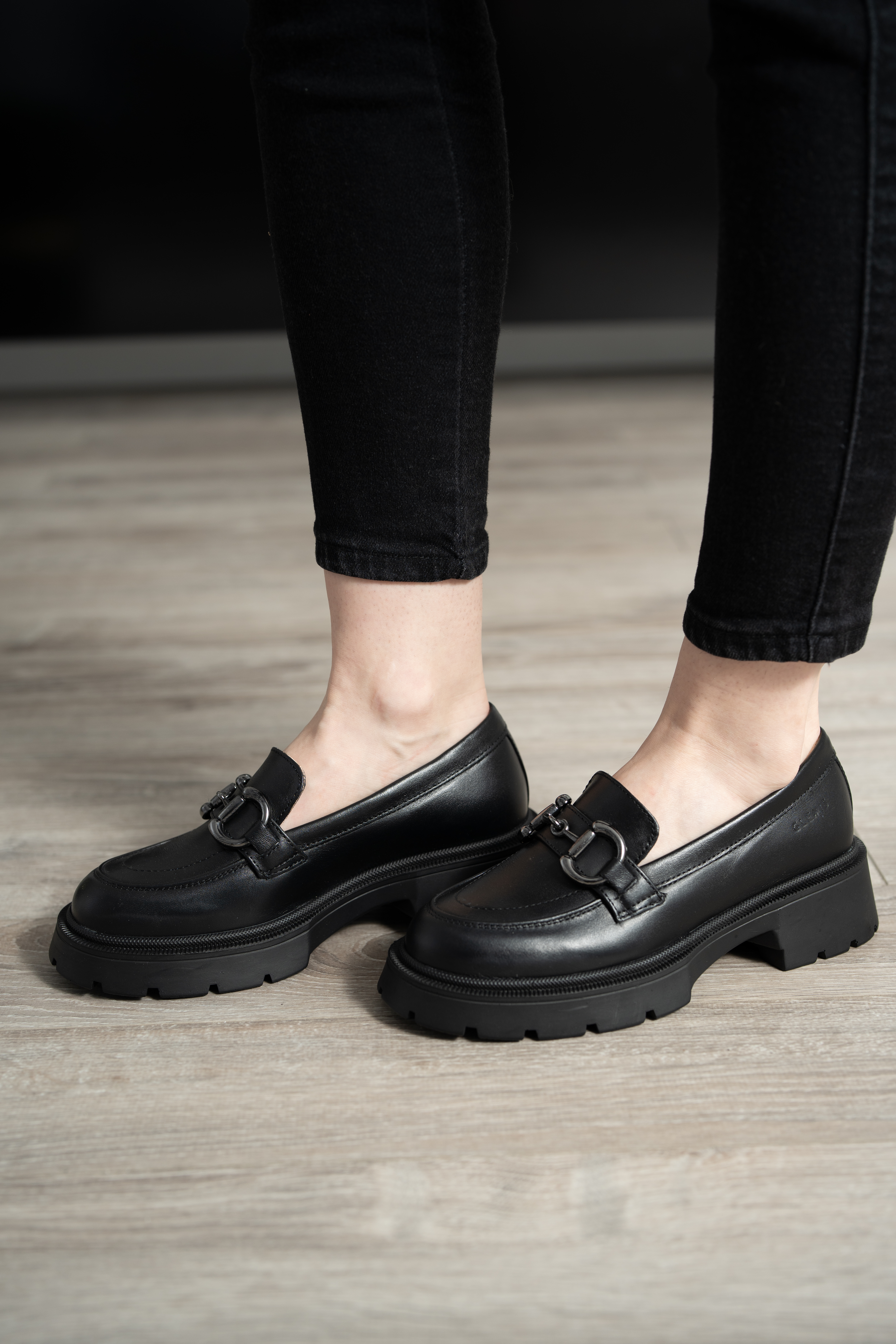 Mocasini dama, Glemis, piele naturala - Cod: 660, Culoare: Negru, Marime: 38