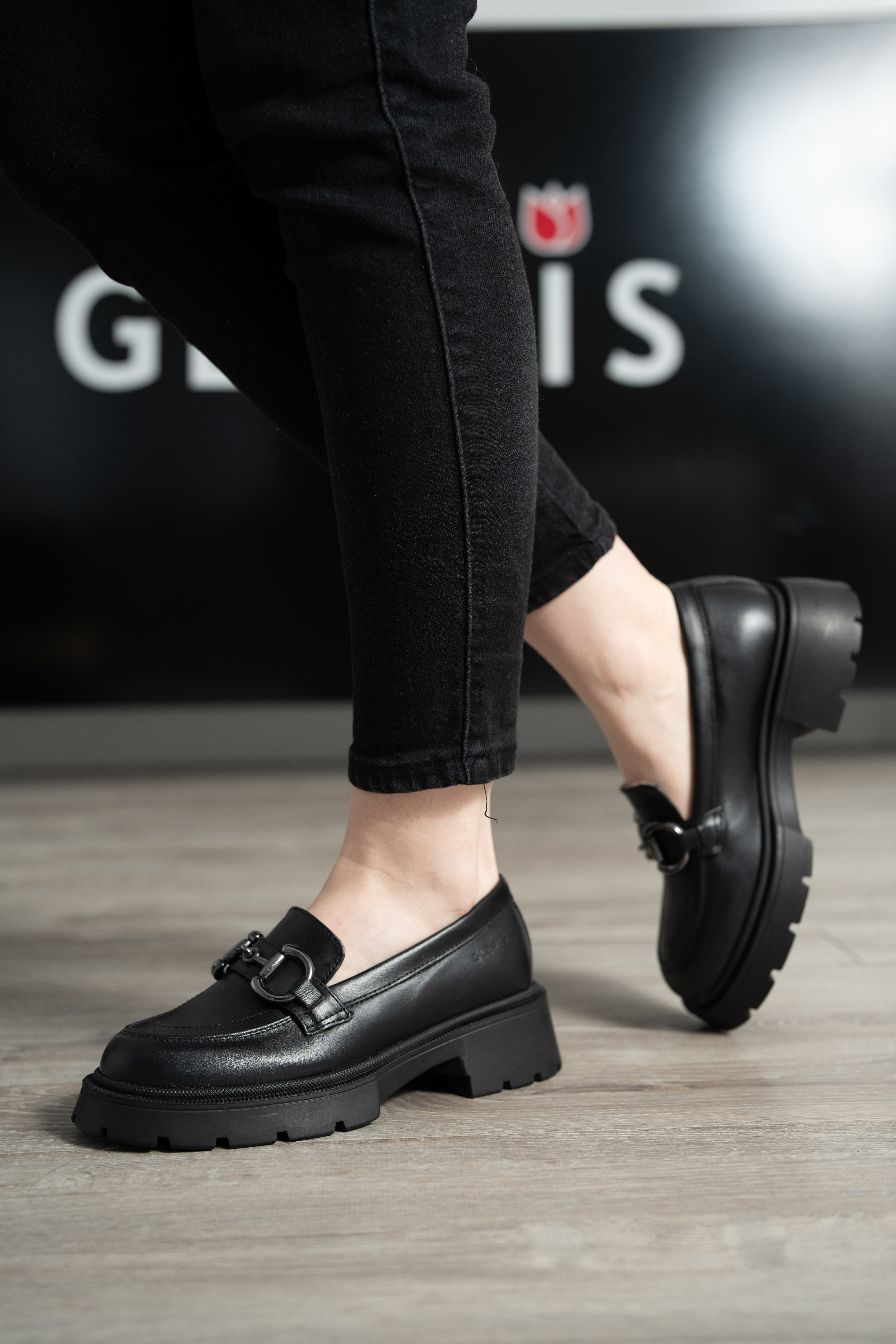 Mocasini dama, Glemis, piele naturala - Cod: 660, Culoare: Negru, Marime: 38