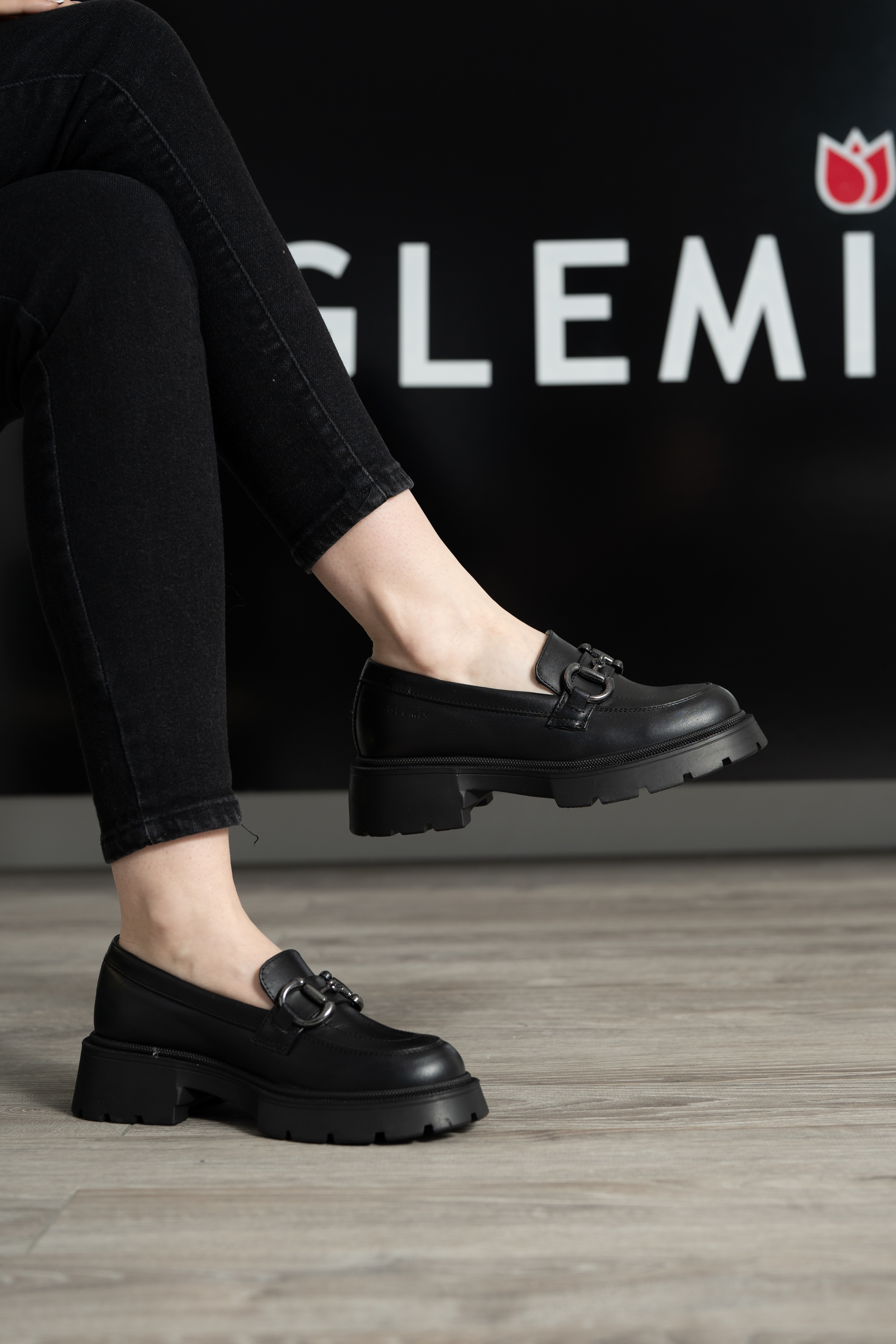 Mocasini dama, Glemis, piele naturala - Cod: 660, Culoare: Negru, Marime: 38