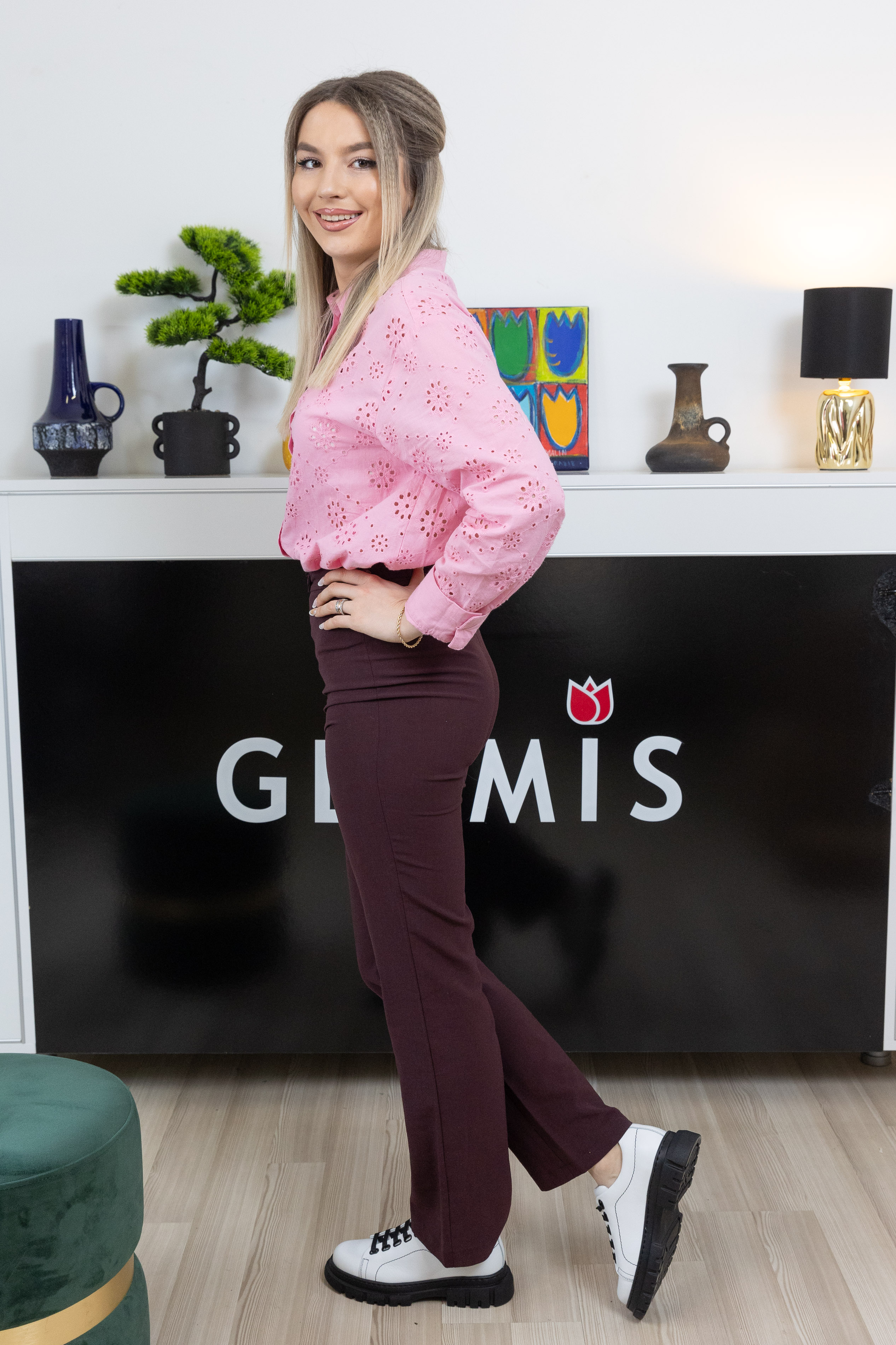 Pantofi dama calapod lat, Glemis, piele naturala - Cod: 665, Culoare: Alb Box TN, Marime: 38 (24.8 cm)