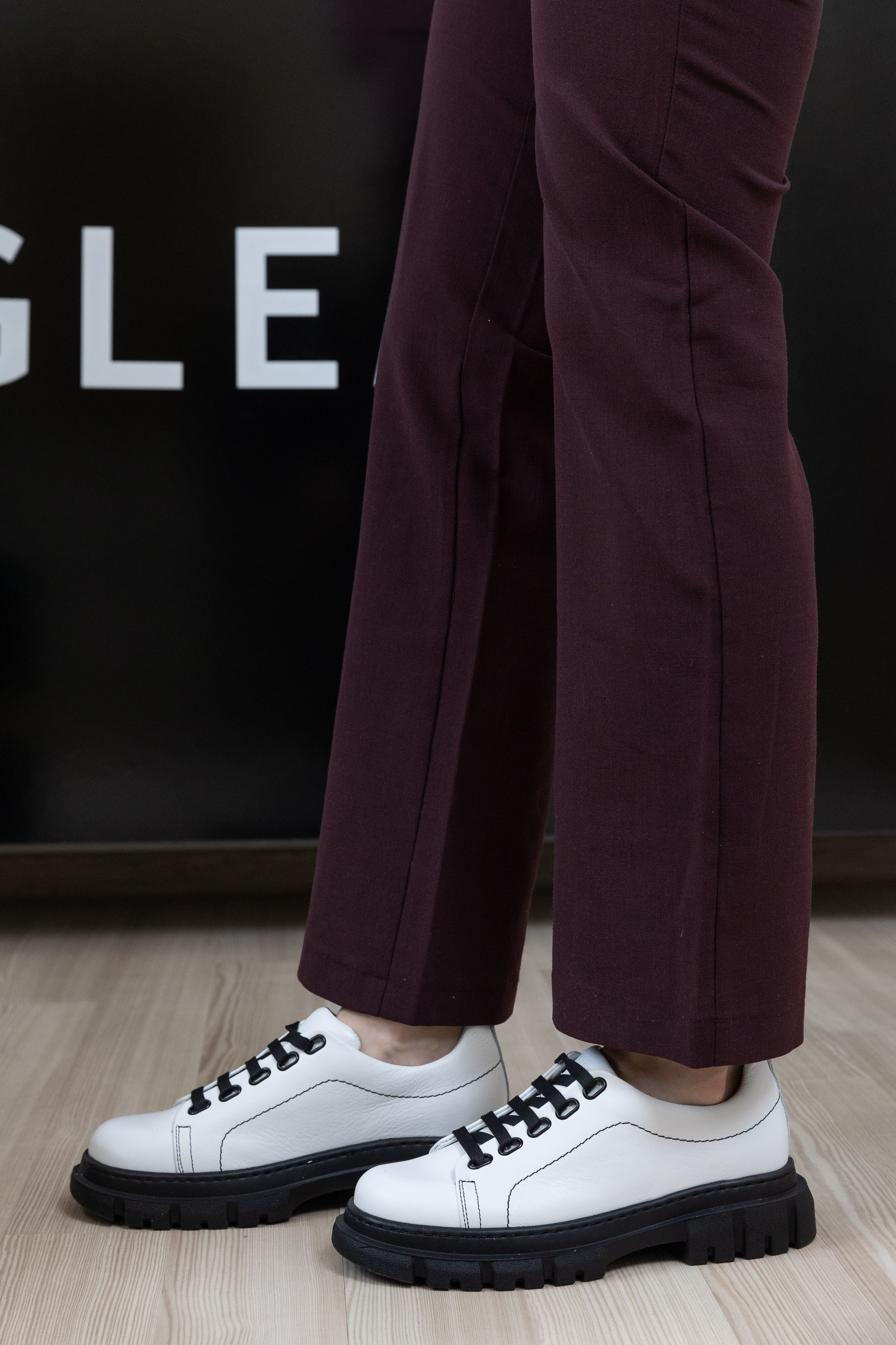 Pantofi dama calapod lat, Glemis, piele naturala - Cod: 665, Culoare: Alb Box TN, Marime: 38 (24.8 cm)