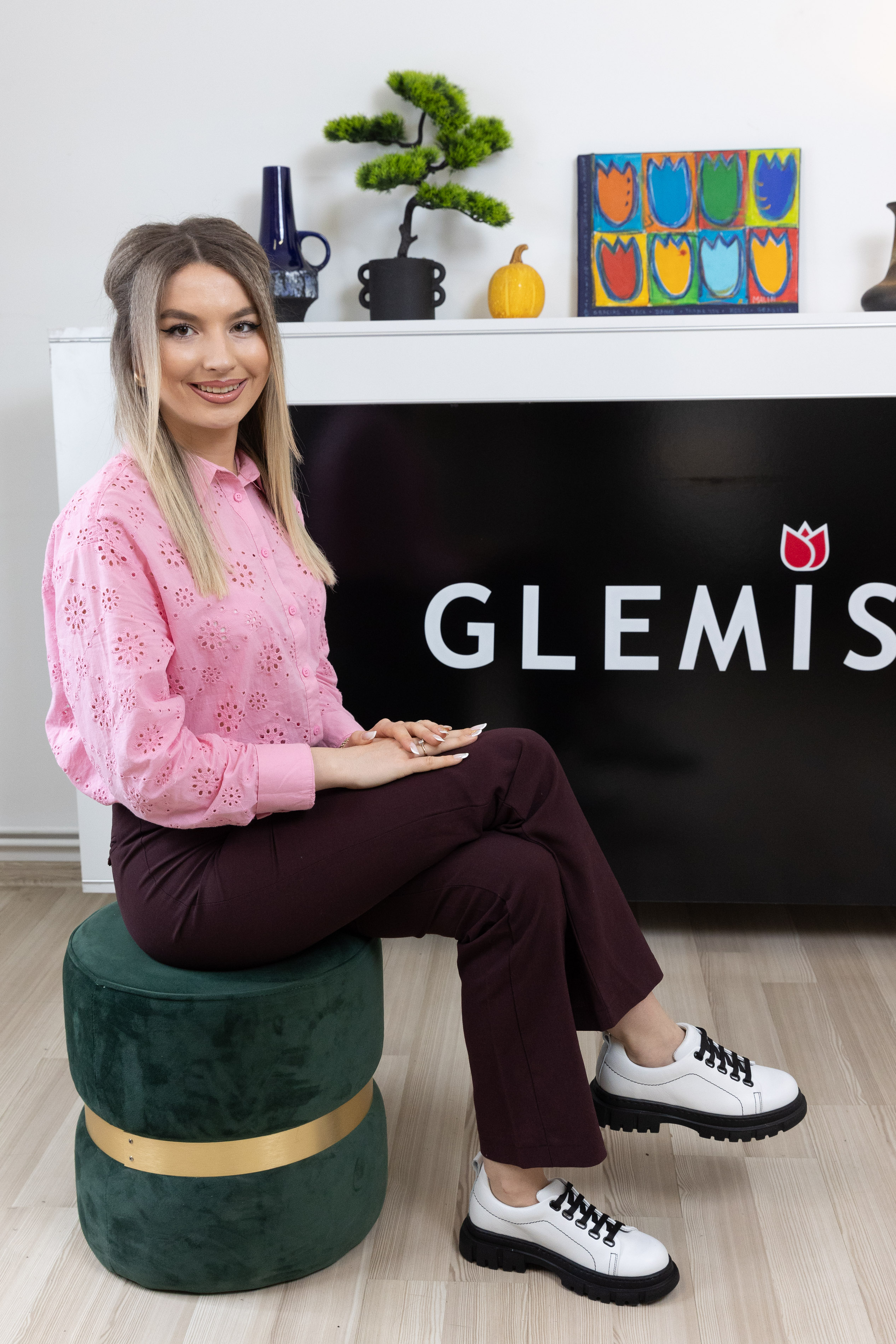 Pantofi dama calapod lat, Glemis, piele naturala - Cod: 665, Culoare: Alb Box TN, Marime: 38 (24.8 cm)