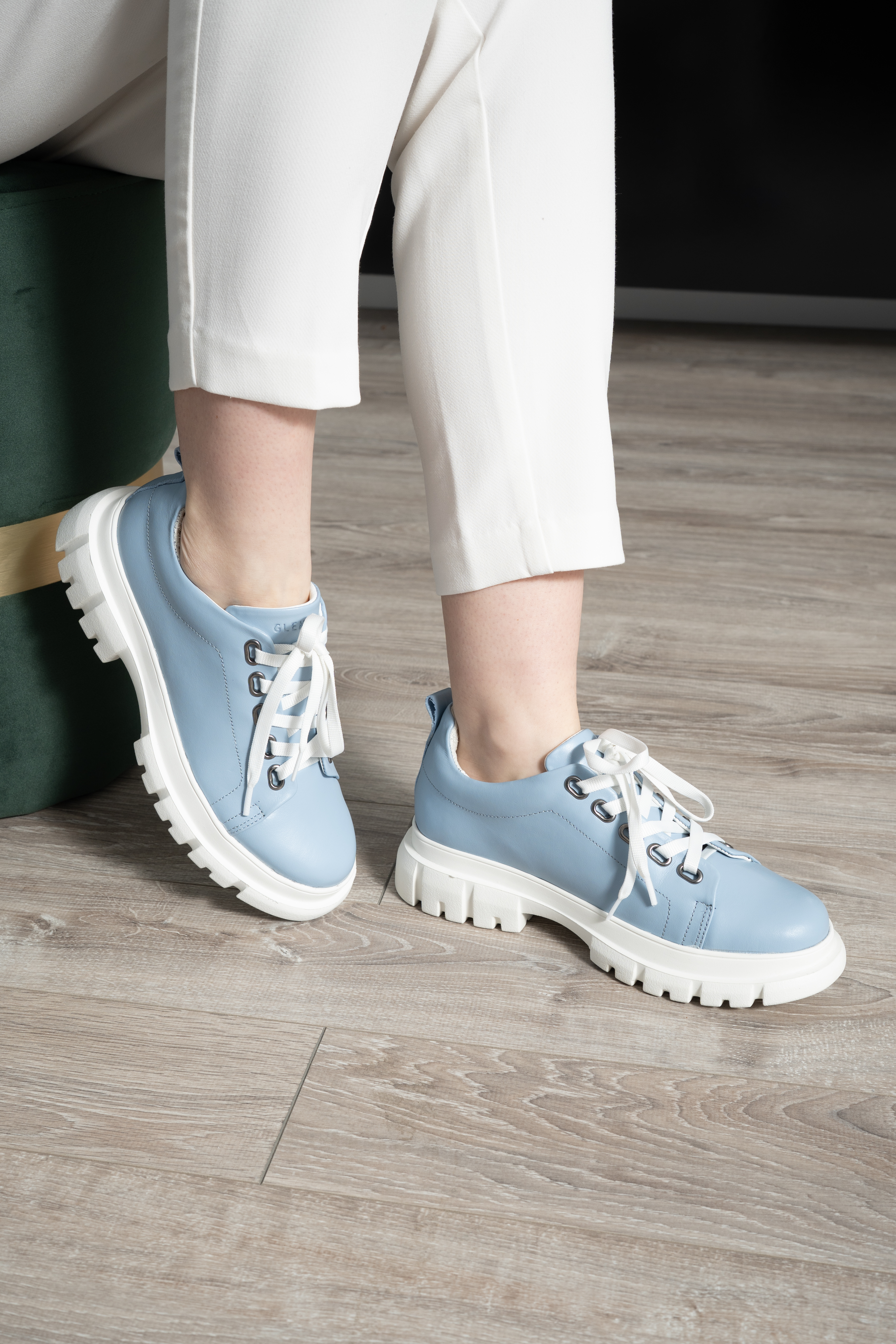 Pantofi casual dama, Glemis, piele naturala - Cod: 665, Culoare: Albastru, Marime: 39