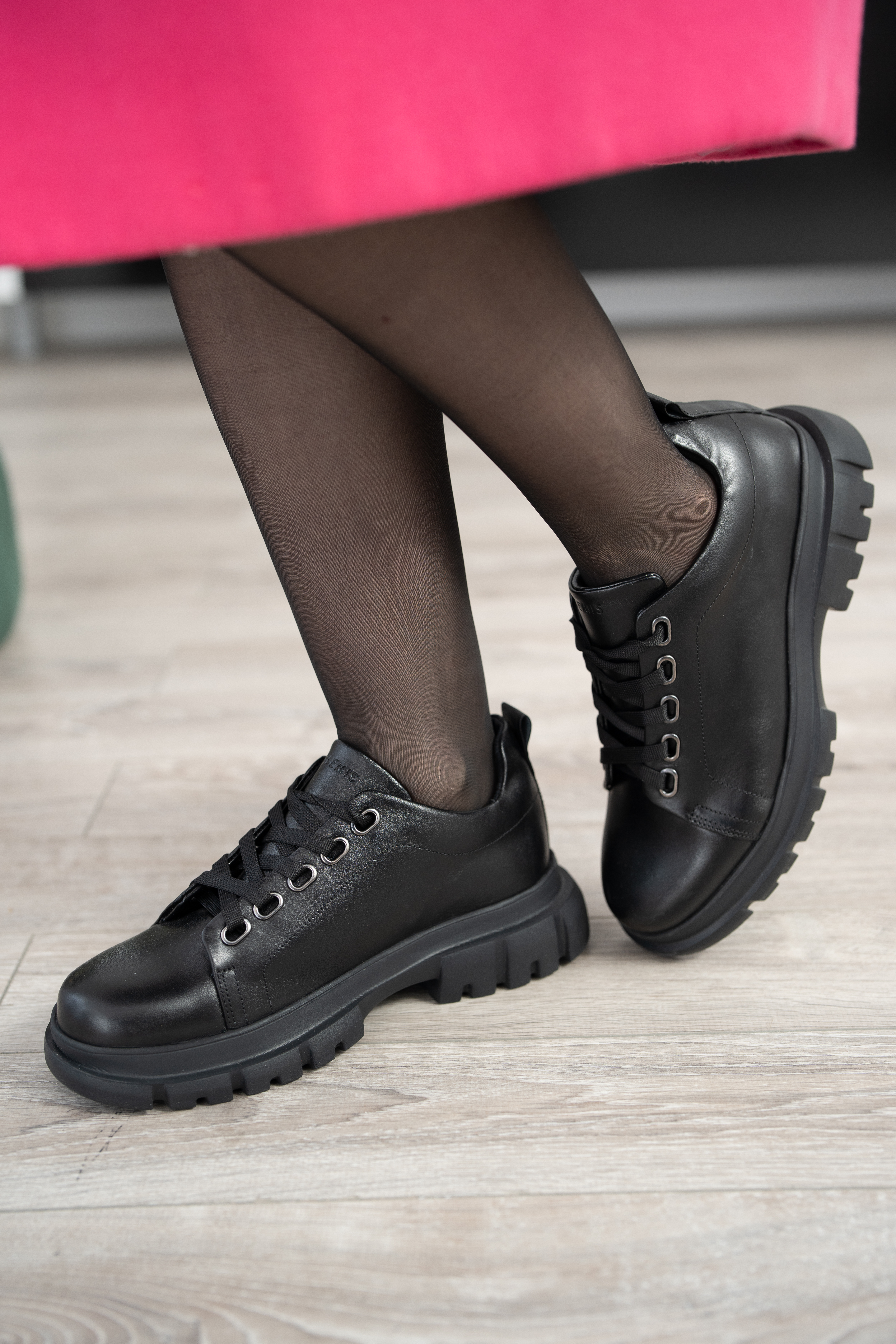 Pantofi casual dama, Glemis, piele naturala - Cod: 665, Culoare: Negru, Marime: 38