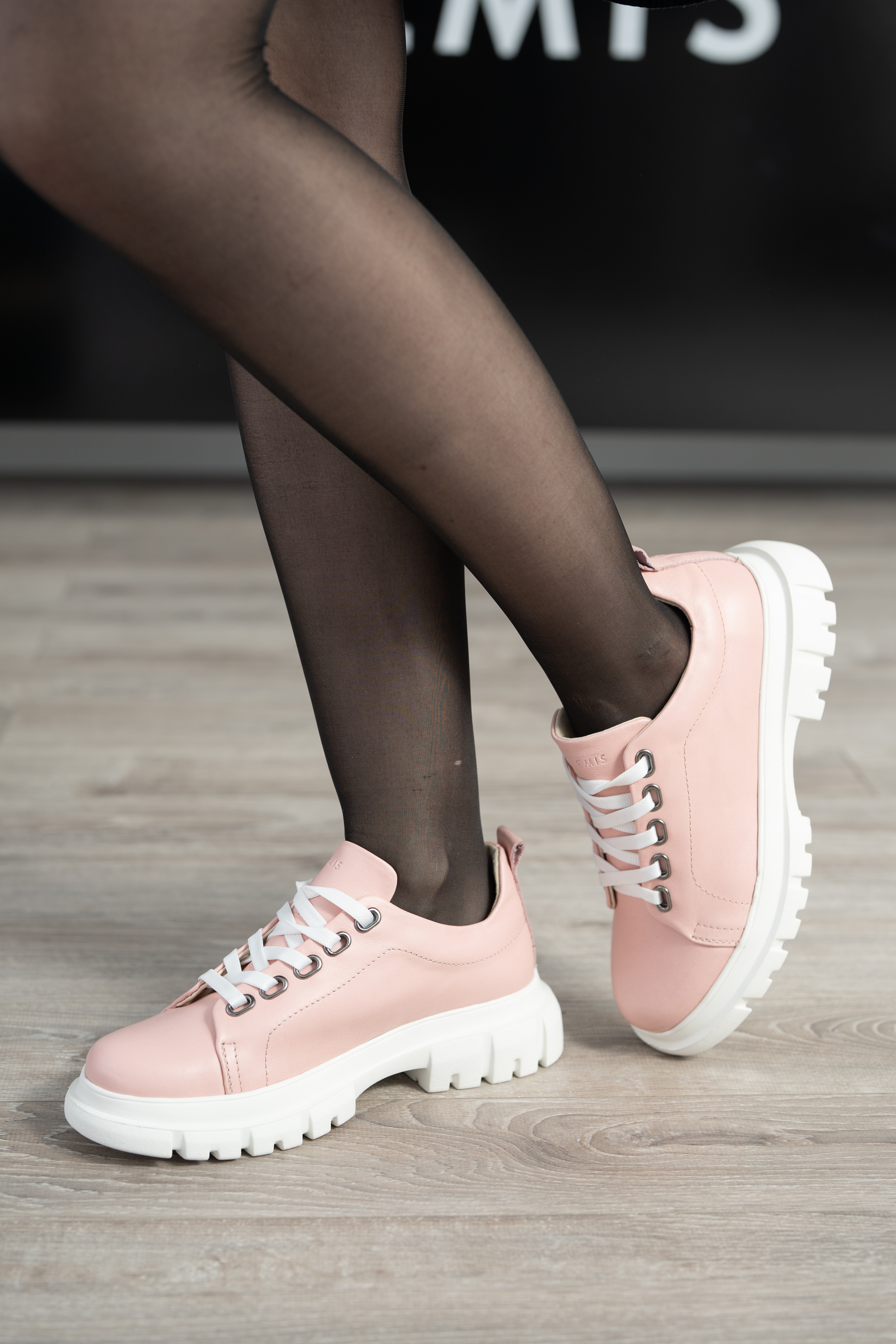 Pantofi casual dama, Glemis, piele naturala - Cod: 665, Culoare: Roz pudra, Marime: 38