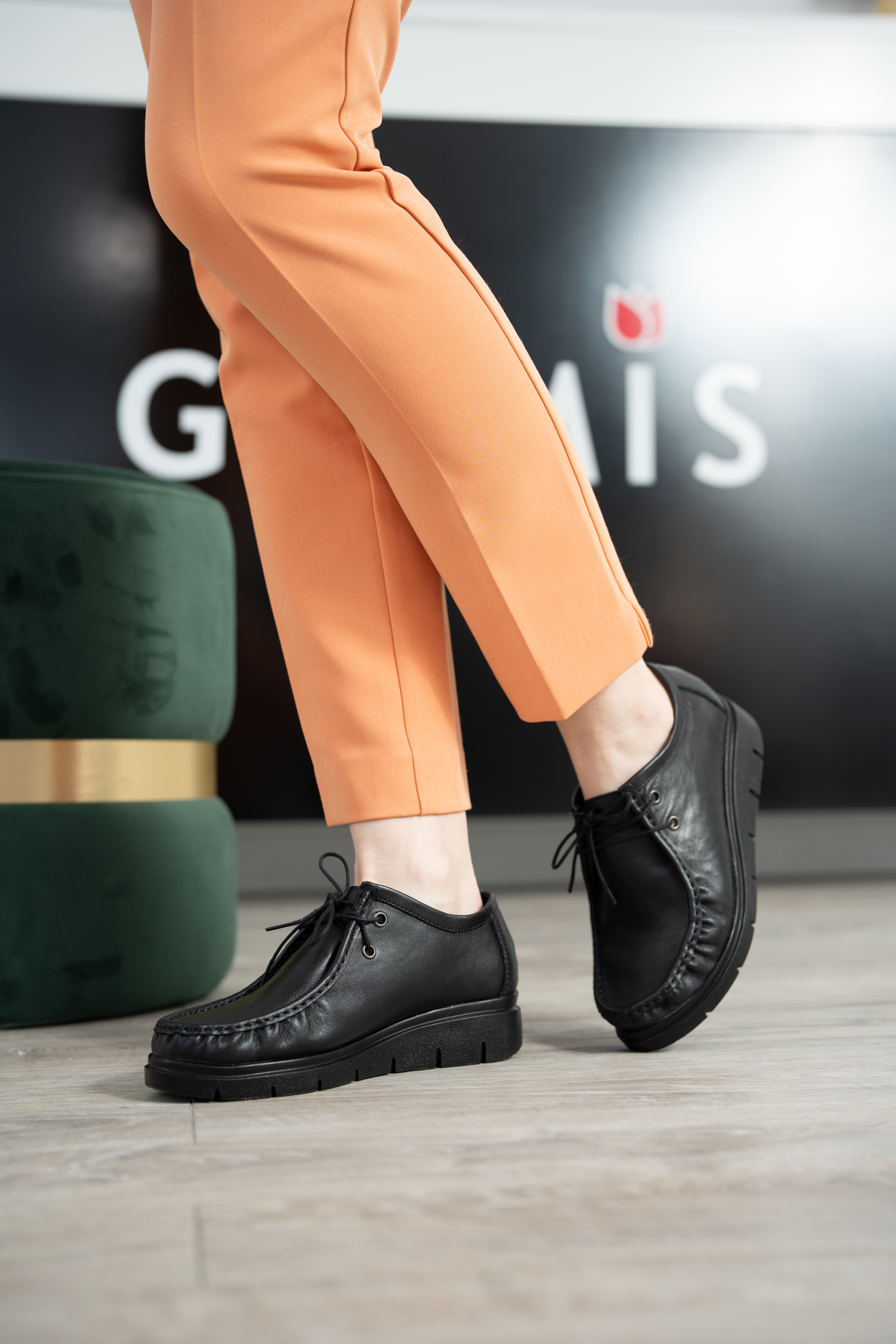 Pantofi dama, Glemis, piele naturala - Cod: 710, Culoare: Negru, Marime: 38