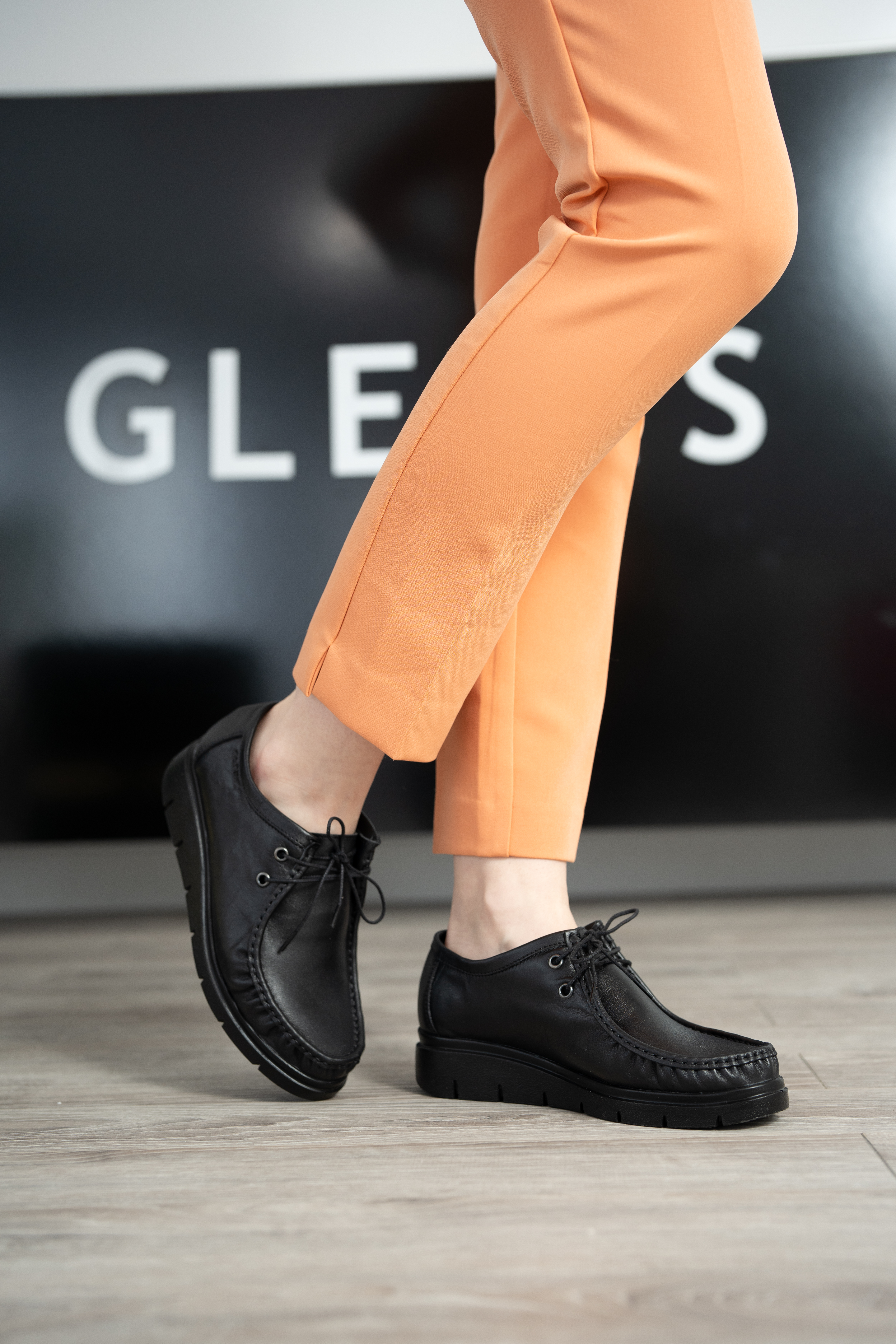 Pantofi dama, Glemis, piele naturala - Cod: 710, Culoare: Negru, Marime: 38