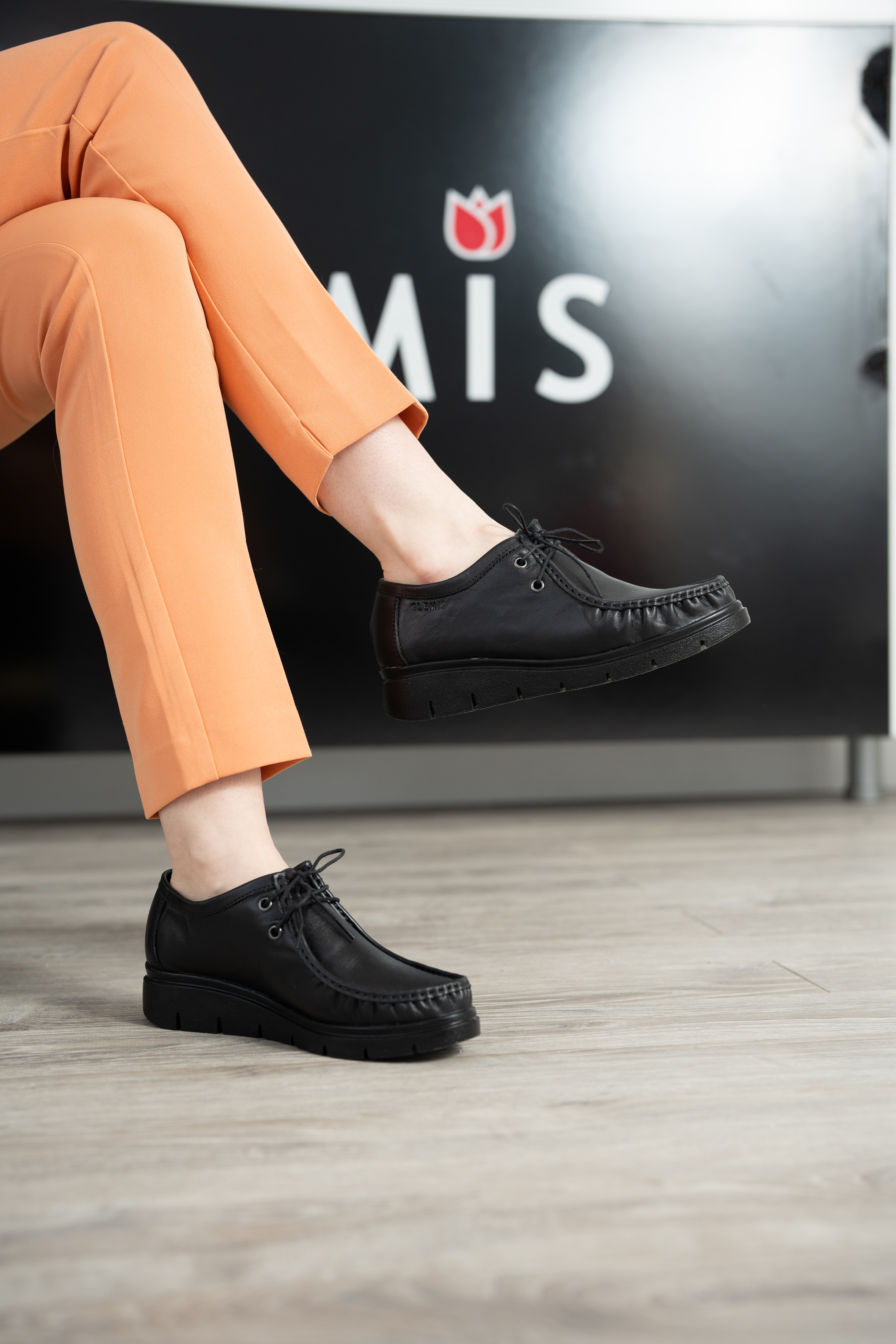 Pantofi dama, Glemis, piele naturala - Cod: 710, Culoare: Negru, Marime: 38