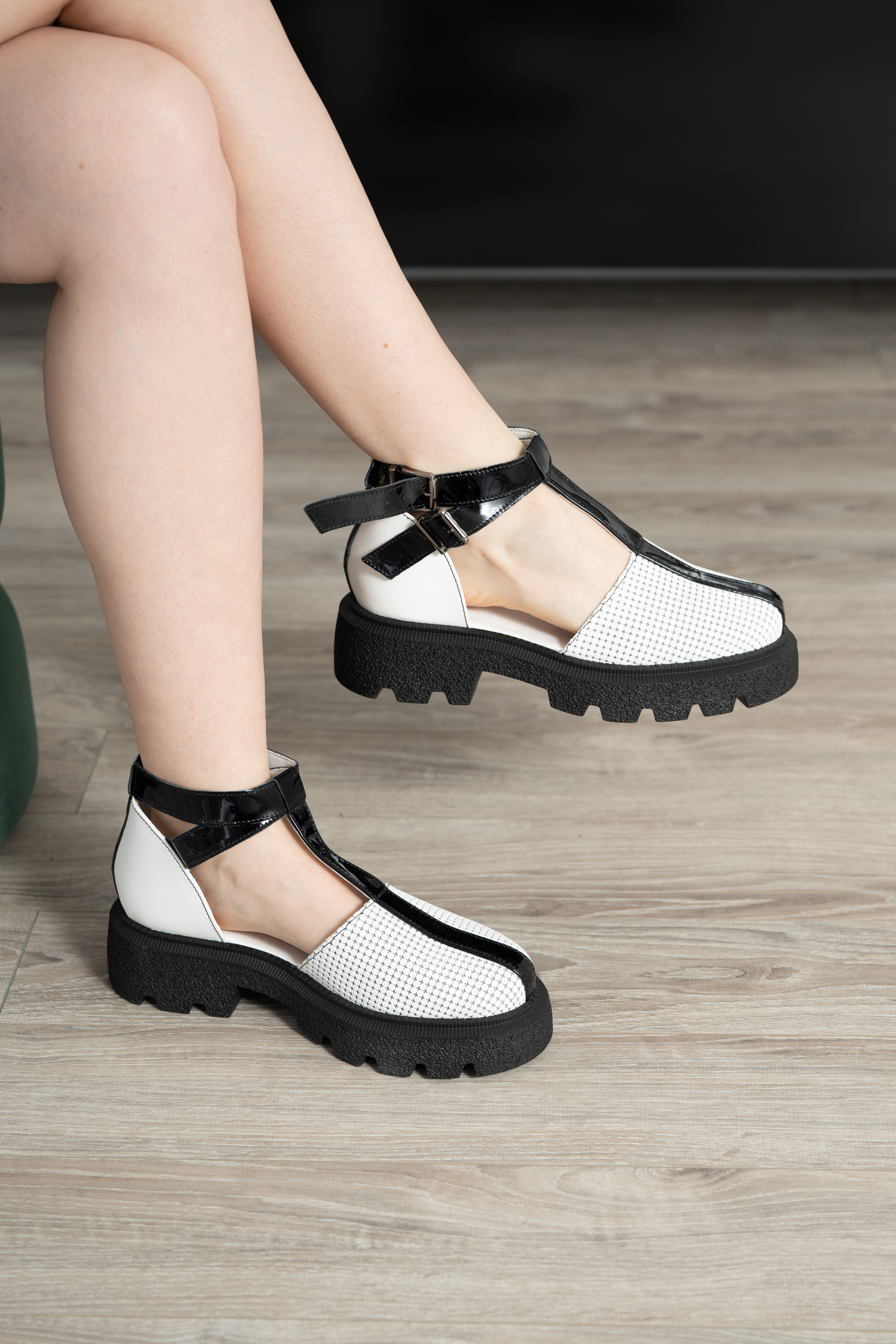 Sandale dama, Glemis, piele naturala - Model: IB-16850, Culoare: Alb, Numar: 38