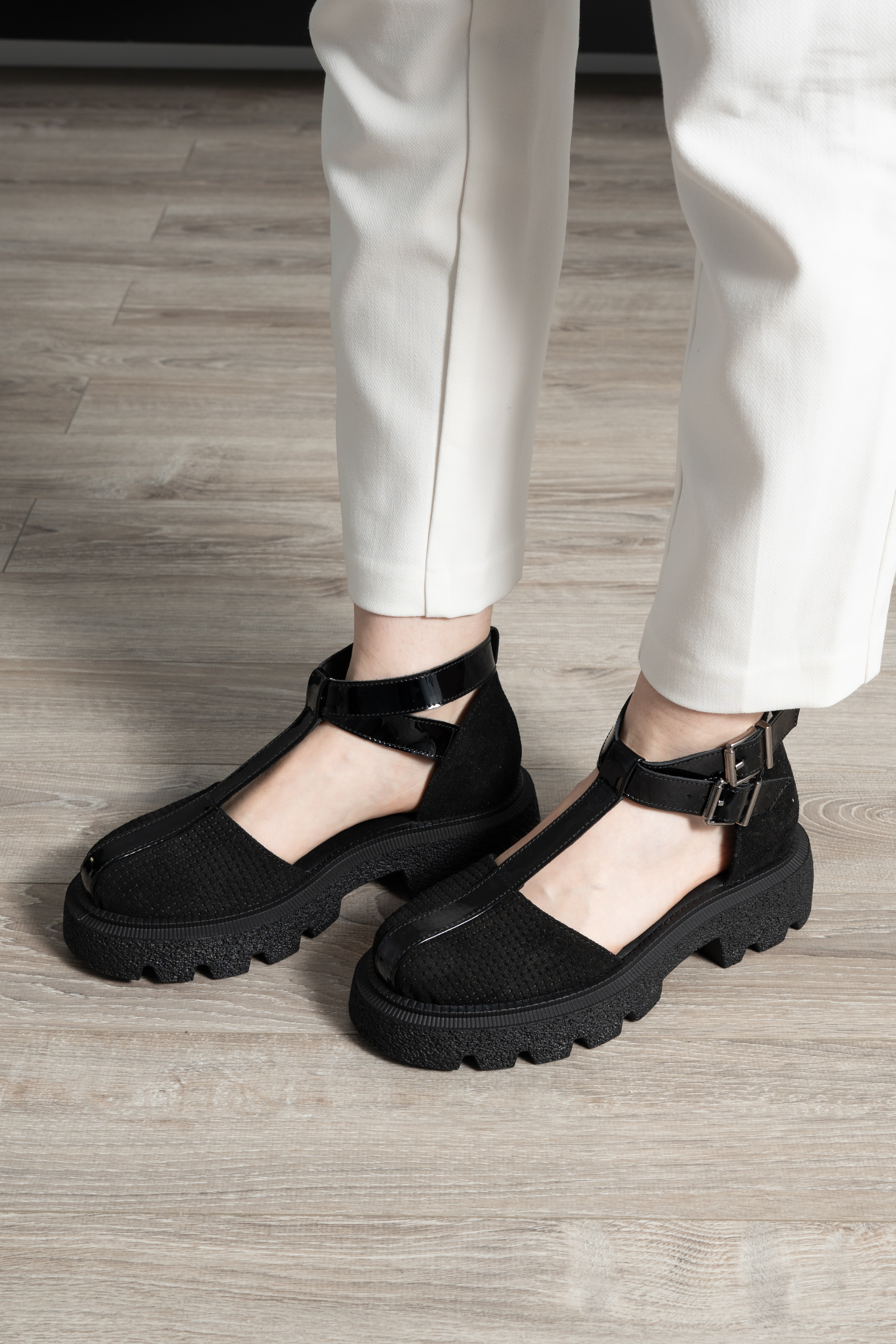 Sandale dama, Glemis, piele naturala - Model: IB-16850, Culoare: Negru, Numar: 38