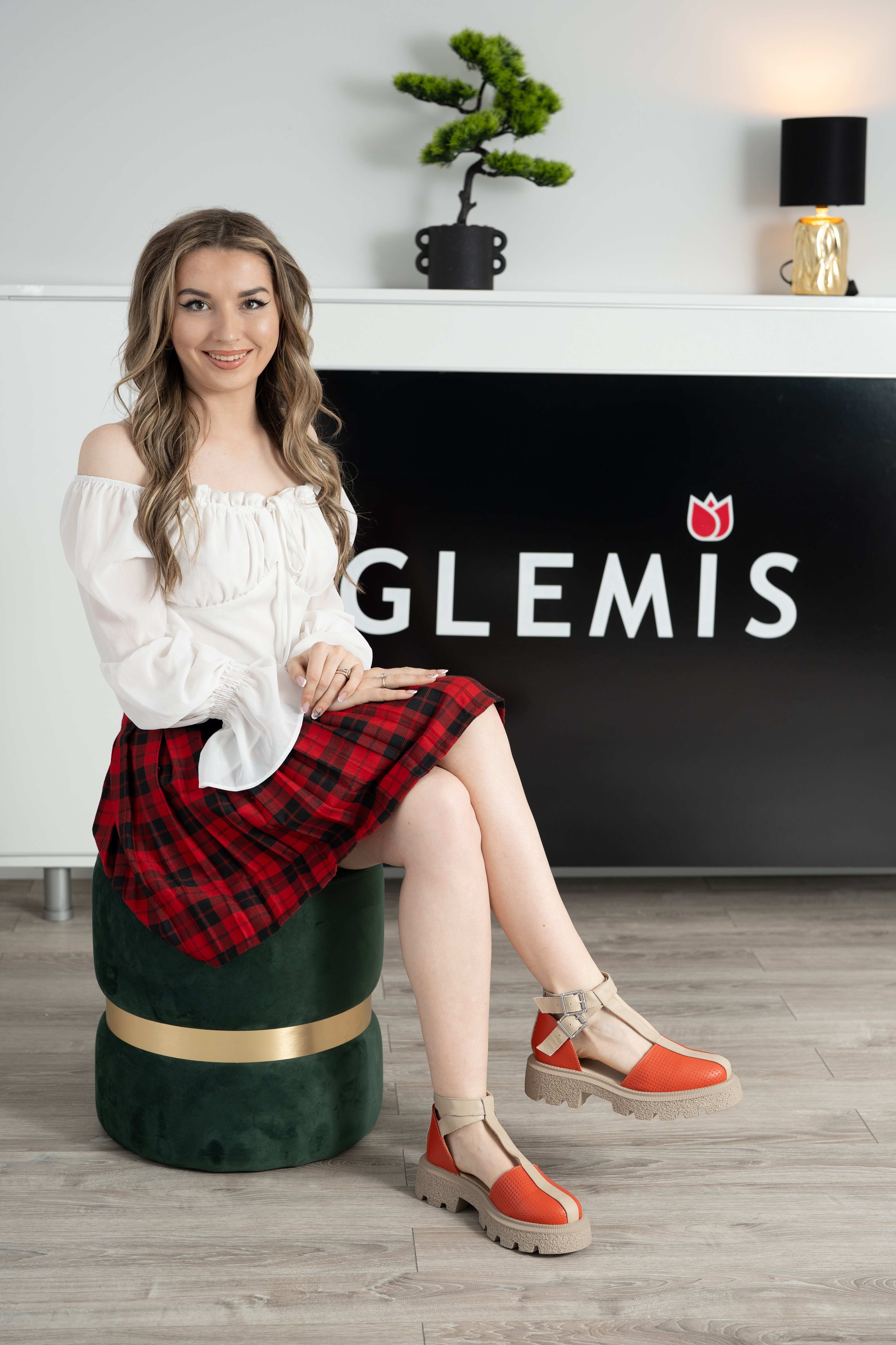 Sandale dama, Glemis, piele naturala - Model: IB-16850, Culoare: Portocaliu, Numar: 38