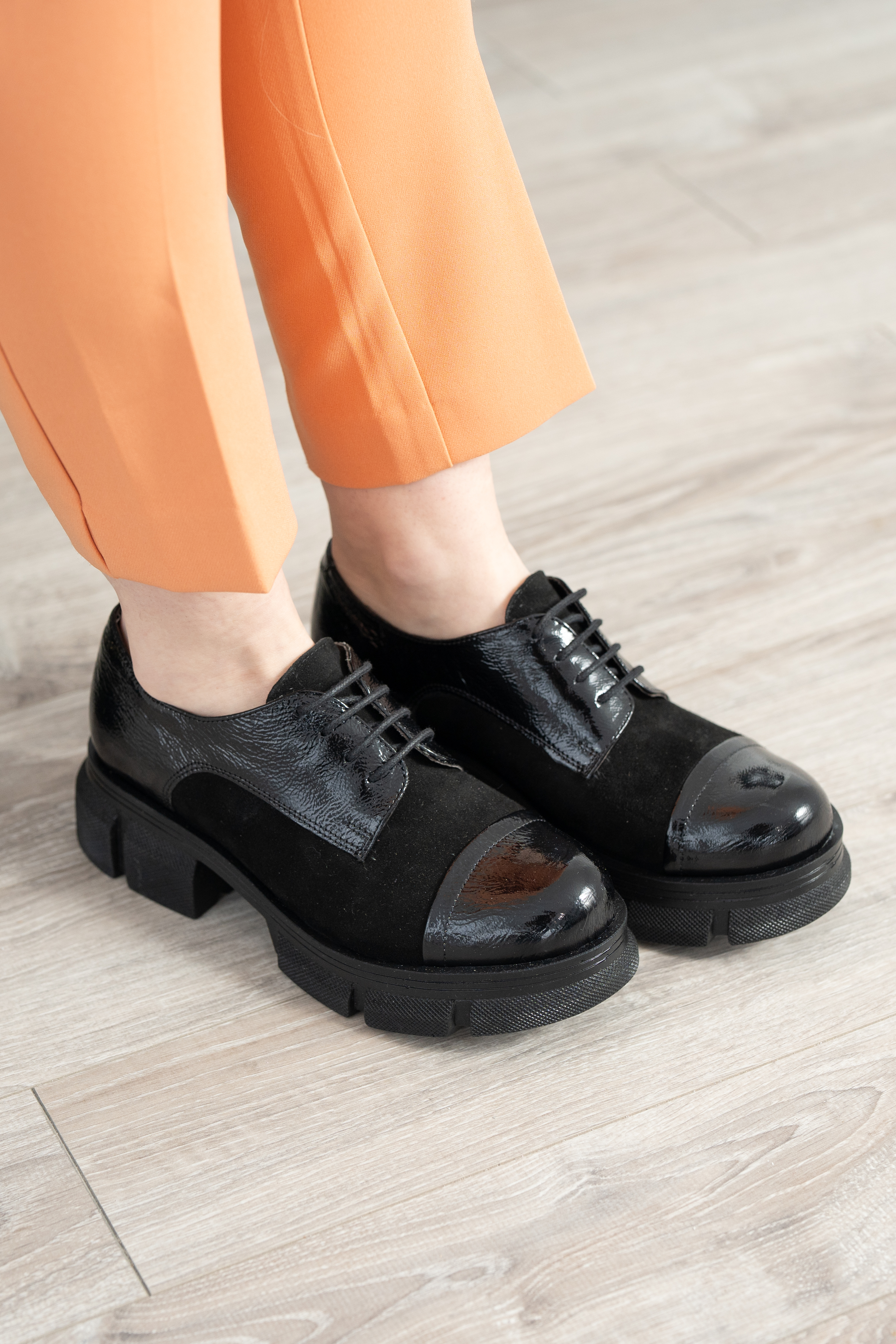 Pantofi casual dama, Glemis, piele naturala - Model: IB-2410, Culoare: Negru, Marime: 38 (25 cm)