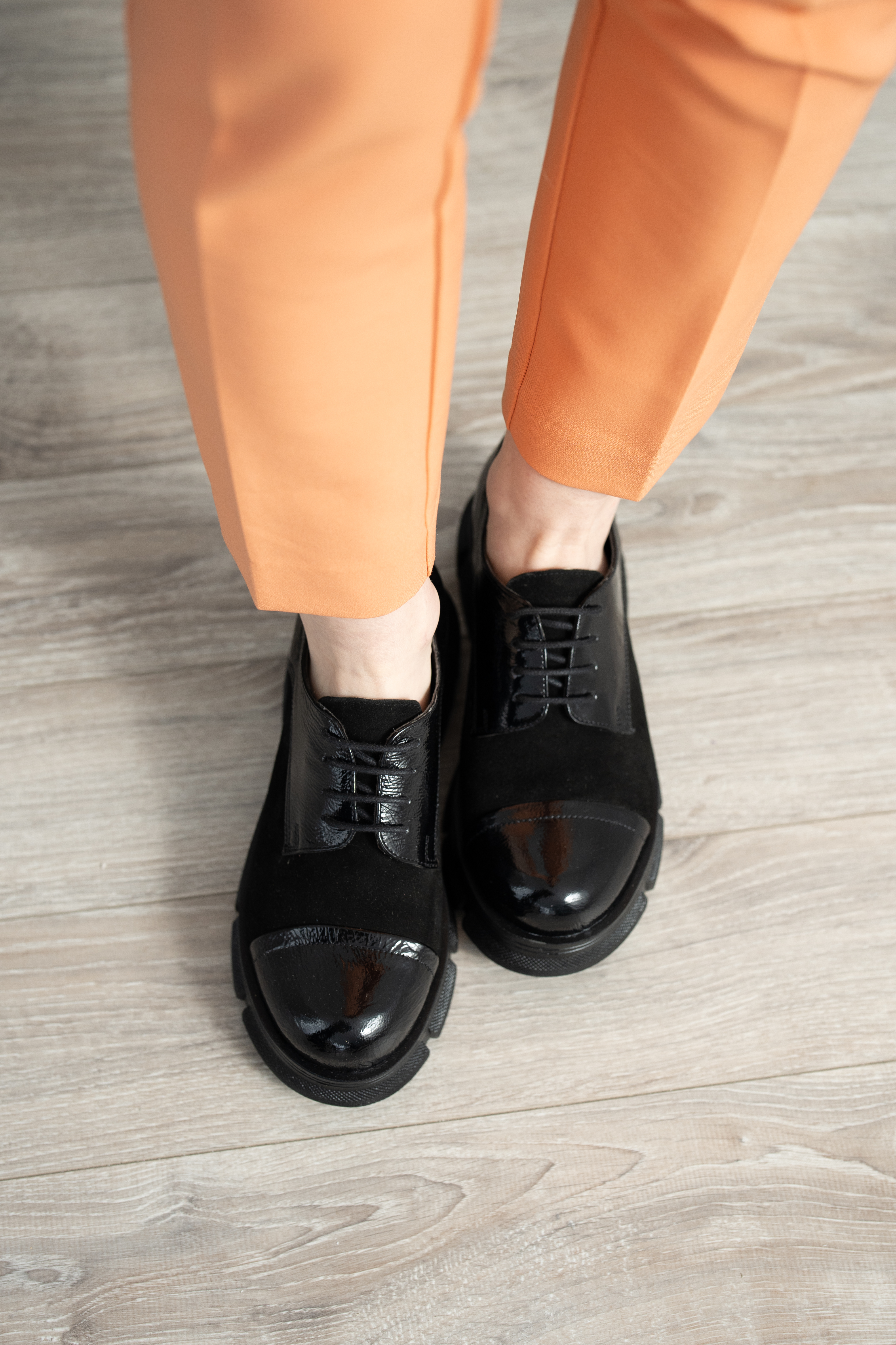 Pantofi casual dama, Glemis, piele naturala - Model: IB-2410, Culoare: Negru, Marime: 38 (25 cm)