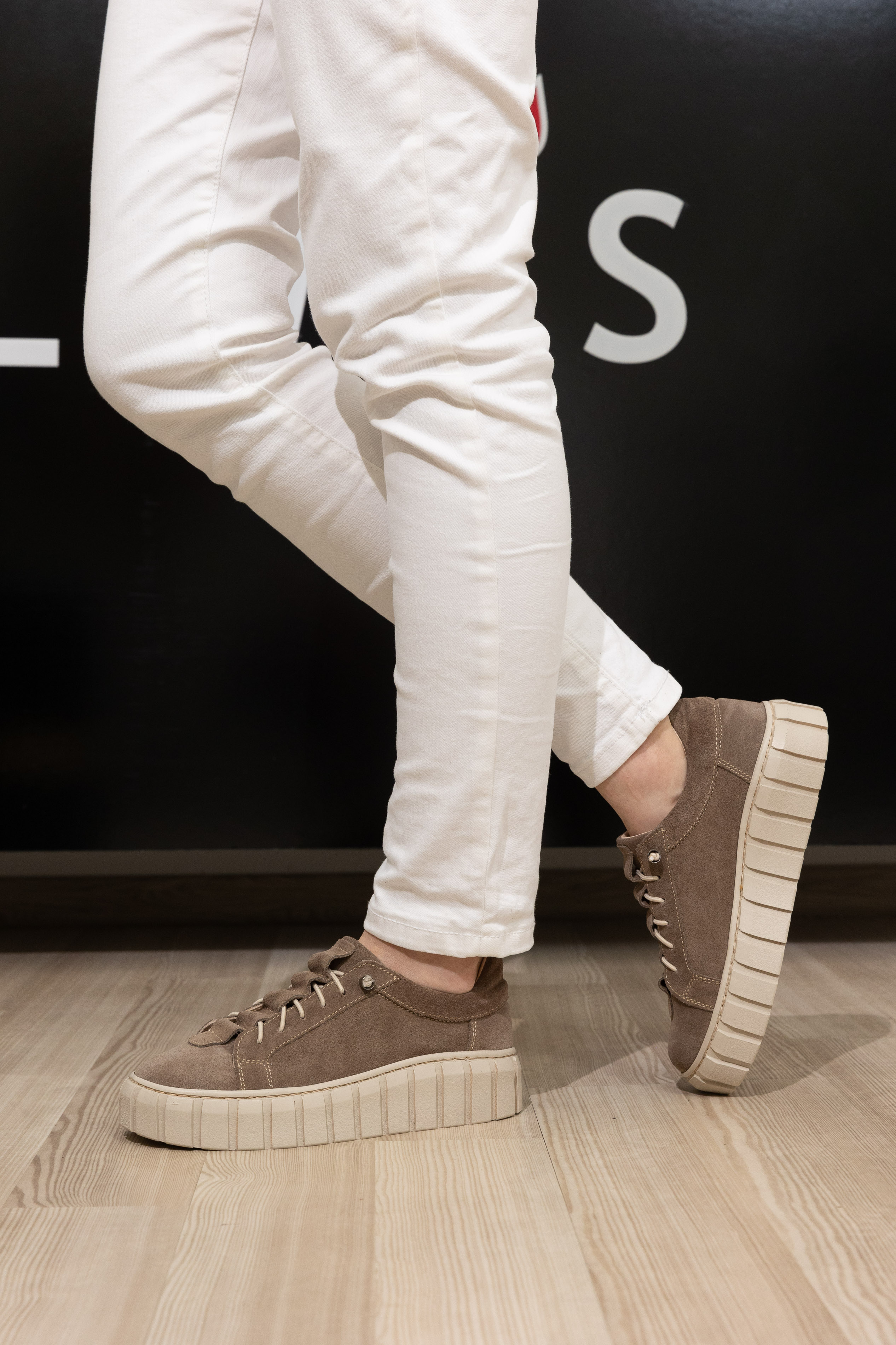 Pantofi dama calapod lat, Glemis, piele naturala - Cod: IB-2515, Culoare: Bej Velur, Marime: 38 (25 cm)