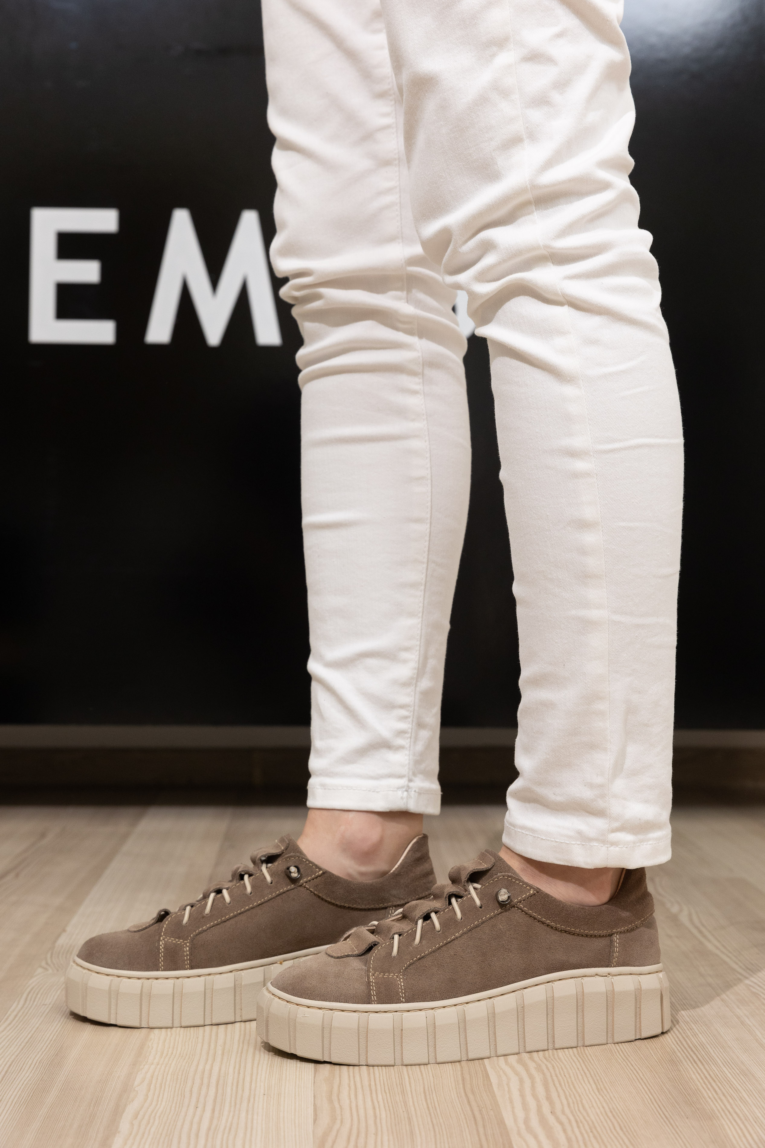 Pantofi dama calapod lat, Glemis, piele naturala - Cod: IB-2515, Culoare: Bej Velur, Marime: 38 (25 cm)