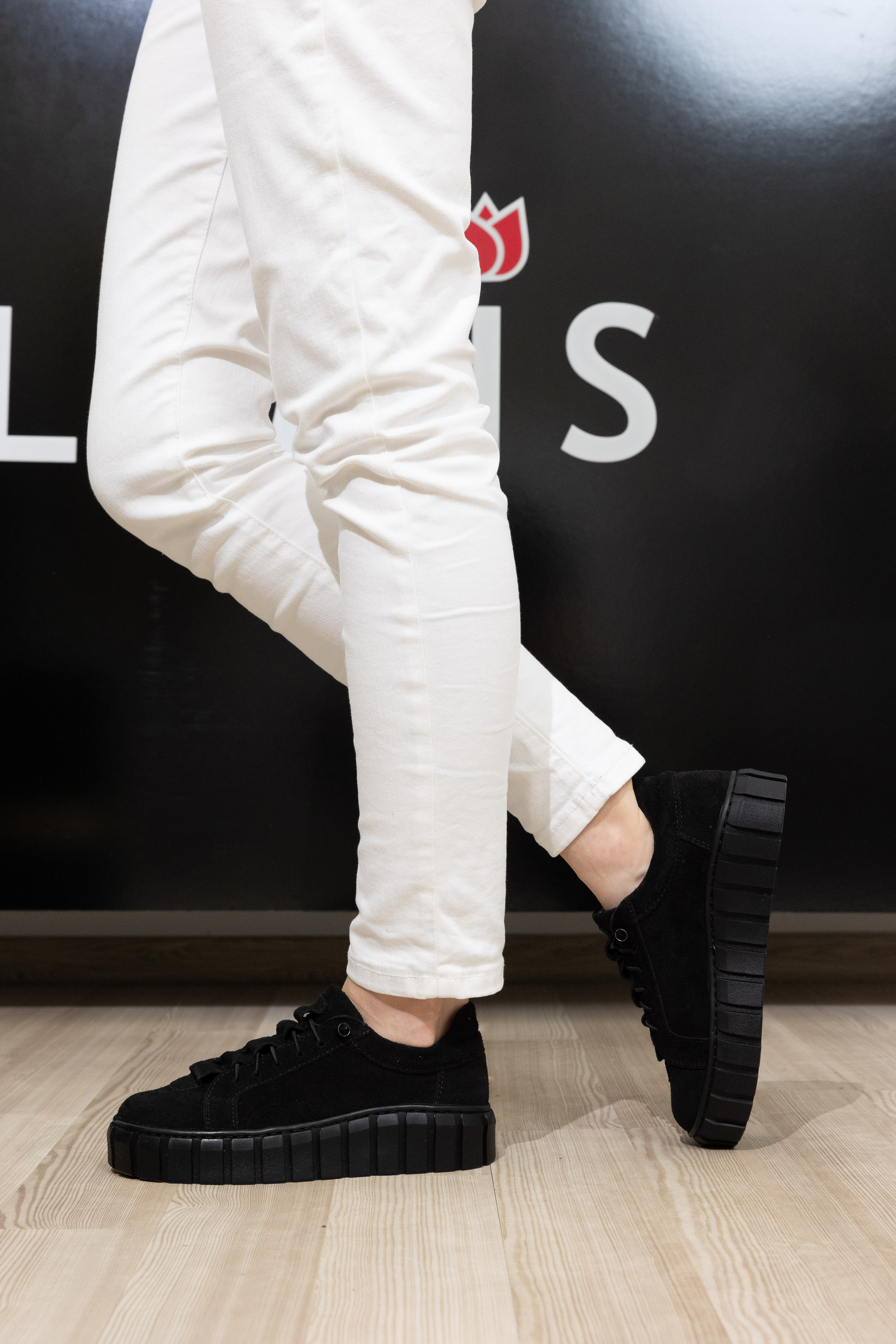 Pantofi dama calapod lat, Glemis, piele naturala - Cod: IB-2515, Culoare: Negru Velur, Marime: 38 (25 cm)