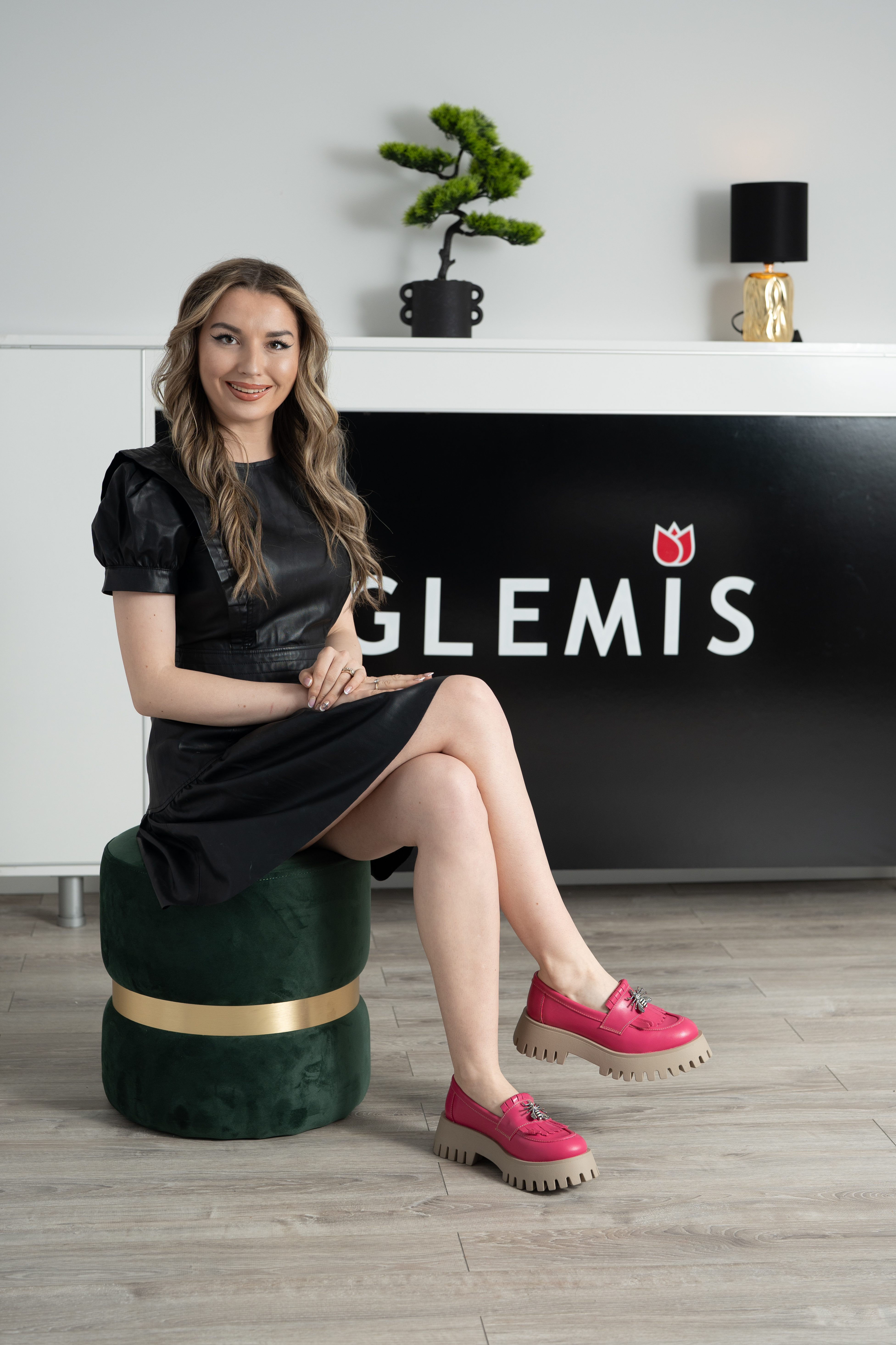 Mocasini dama, Glemis, piele naturala - Model: IB-2610, Culoare: Roz, Marime: 38 (25 cm)