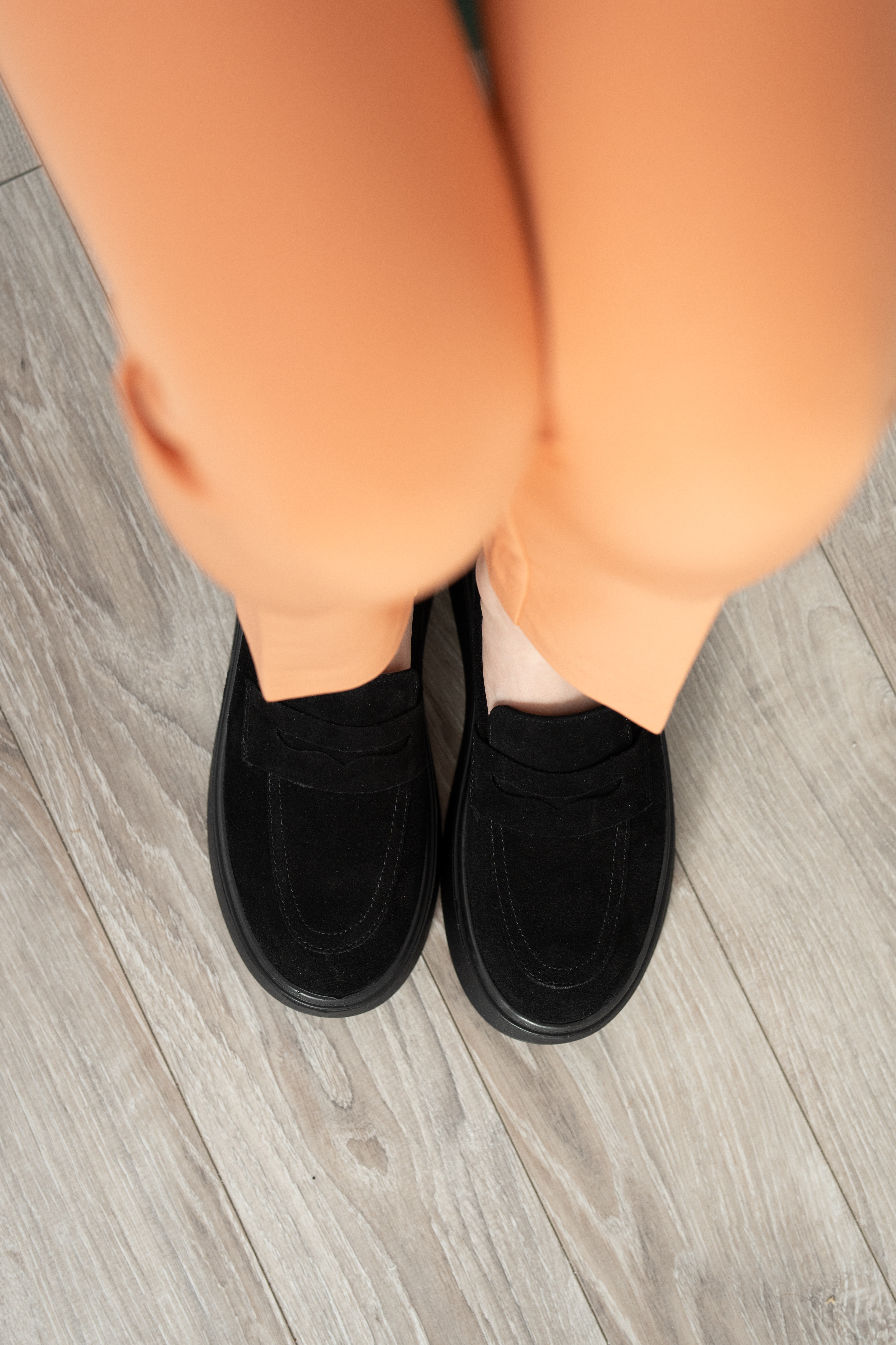 Pantofi casual dama, Glemis, piele naturala intoarsa - Model: IB-2630, Culoare: Negru, Marime: 38 (25 cm)