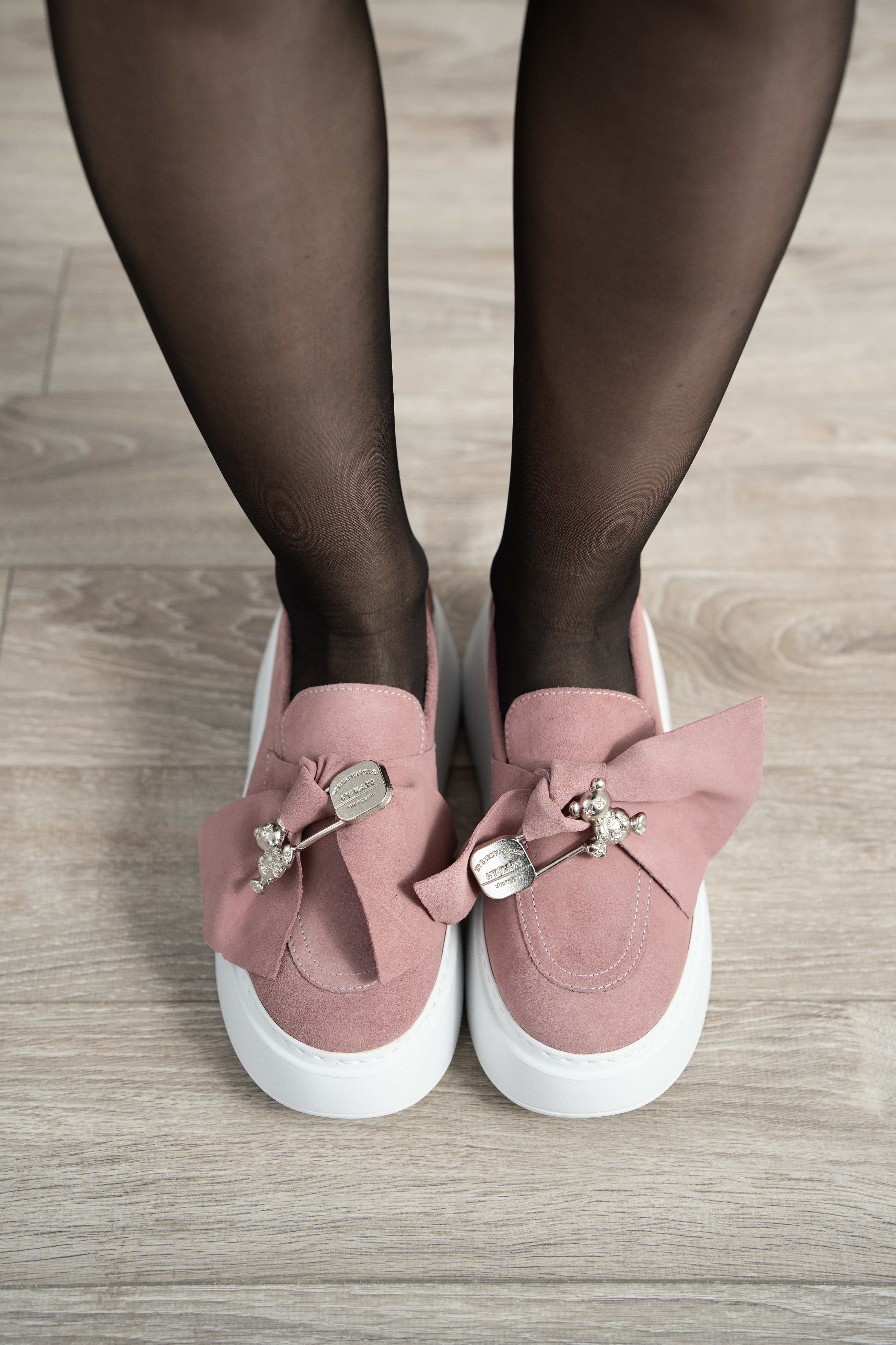 Pantofi casual dama, Glemis, piele naturala intoarsa - Model: IB-2635, Culoare: Roz, Marime: 38 (25 cm)