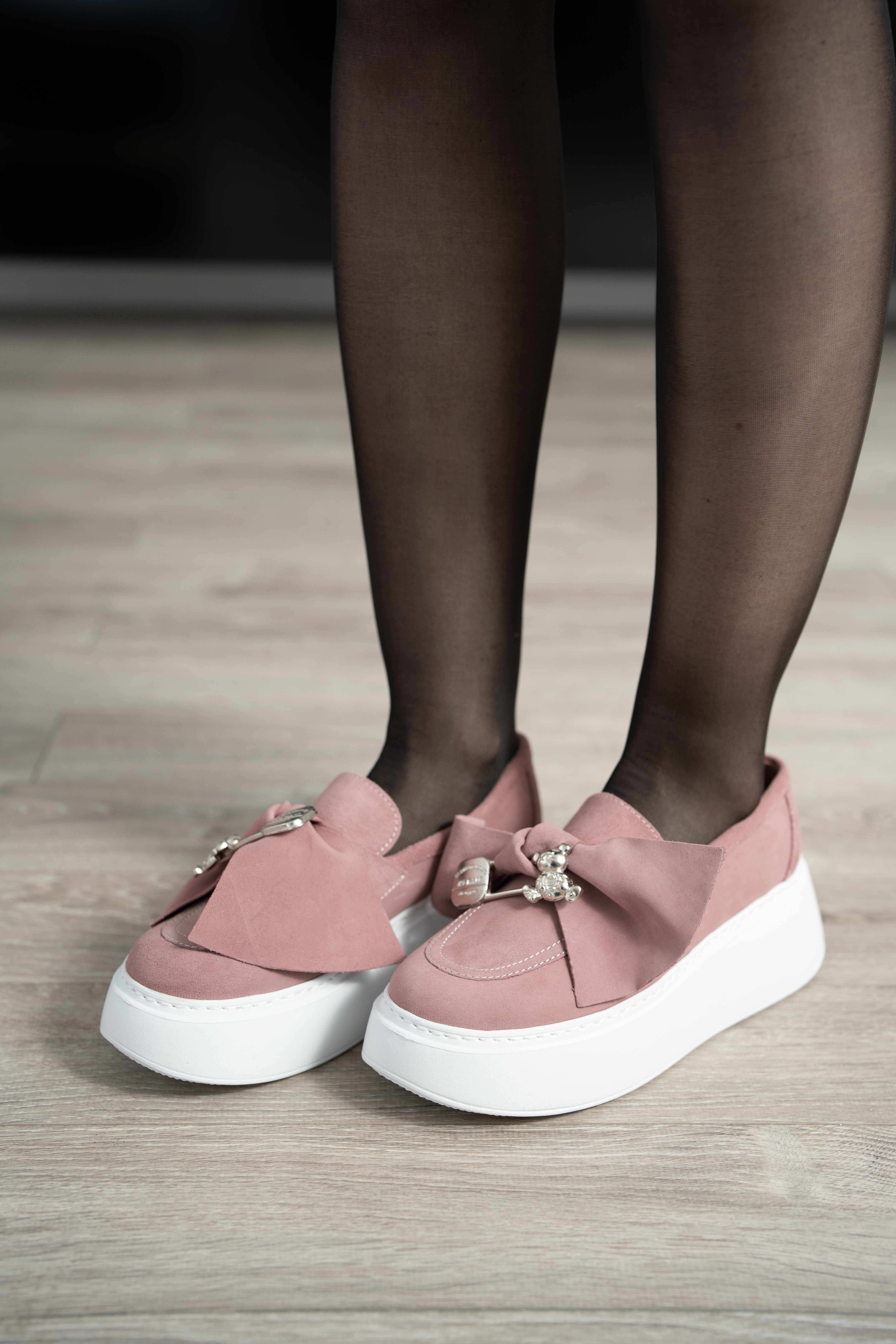 Pantofi casual dama, Glemis, piele naturala intoarsa - Model: IB-2635, Culoare: Roz, Marime: 38 (25 cm)