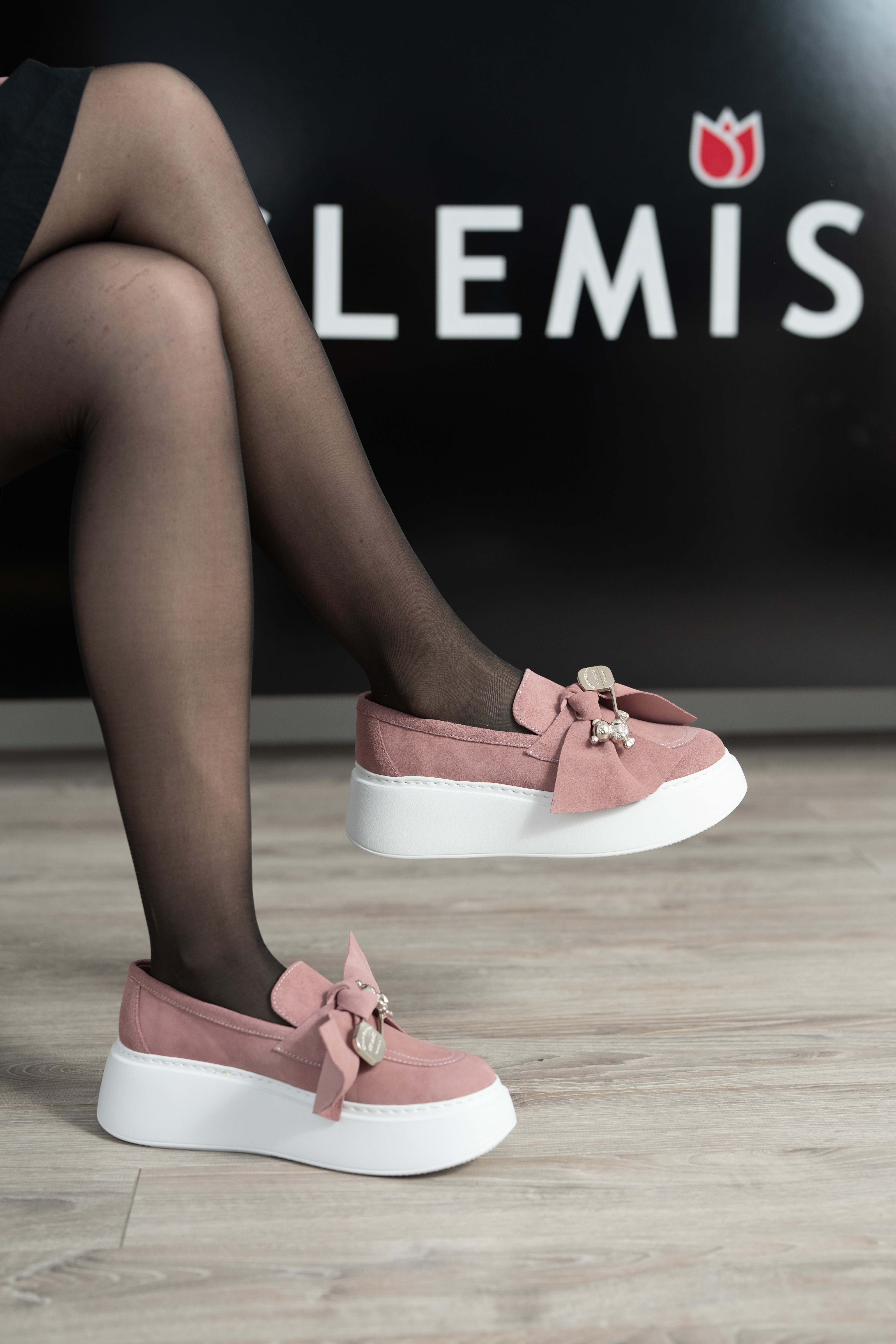 Pantofi casual dama, Glemis, piele naturala intoarsa - Model: IB-2635, Culoare: Roz, Marime: 38 (25 cm)