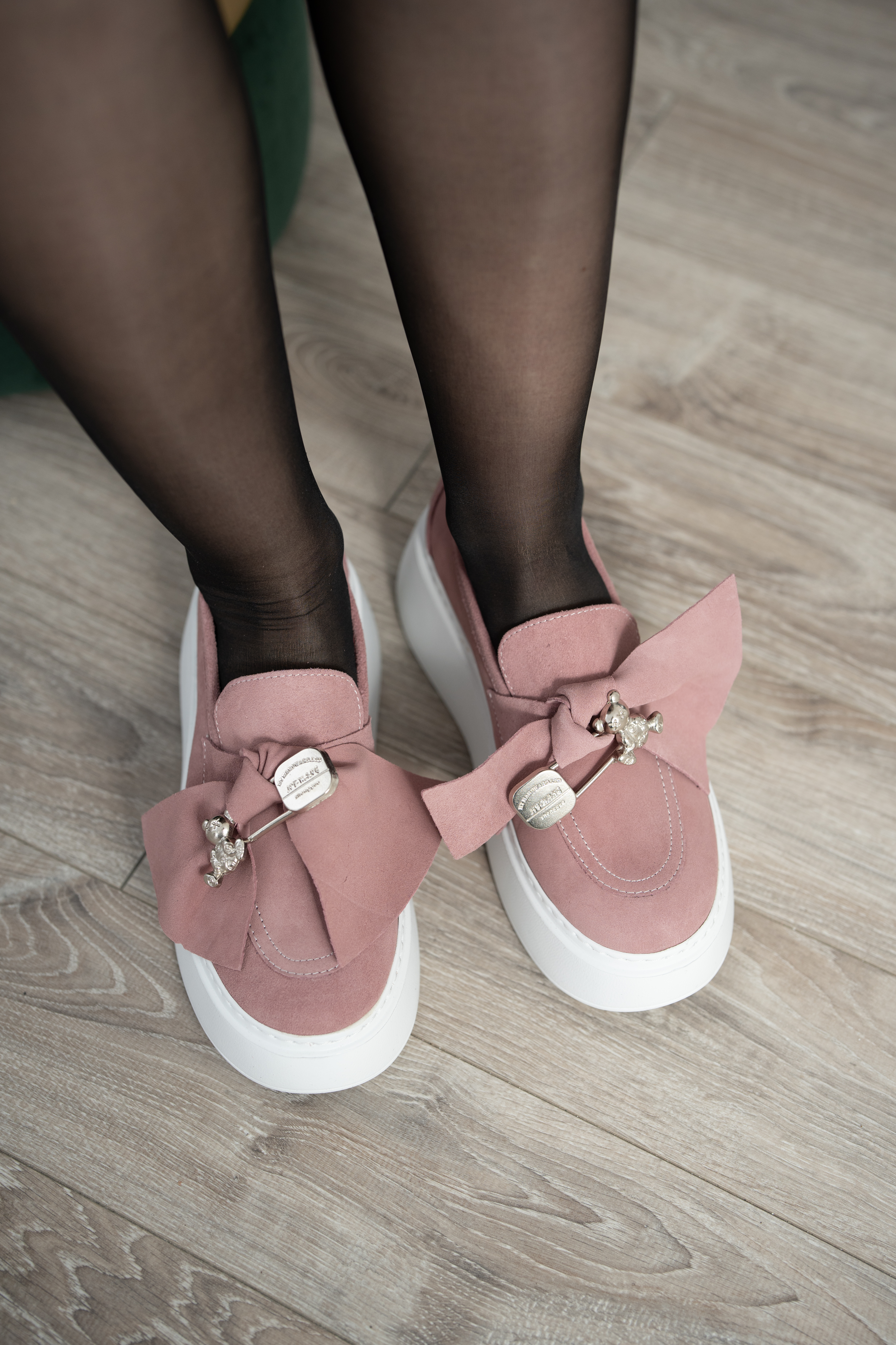 Pantofi casual dama, Glemis, piele naturala intoarsa - Model: IB-2635, Culoare: Roz, Marime: 38 (25 cm)