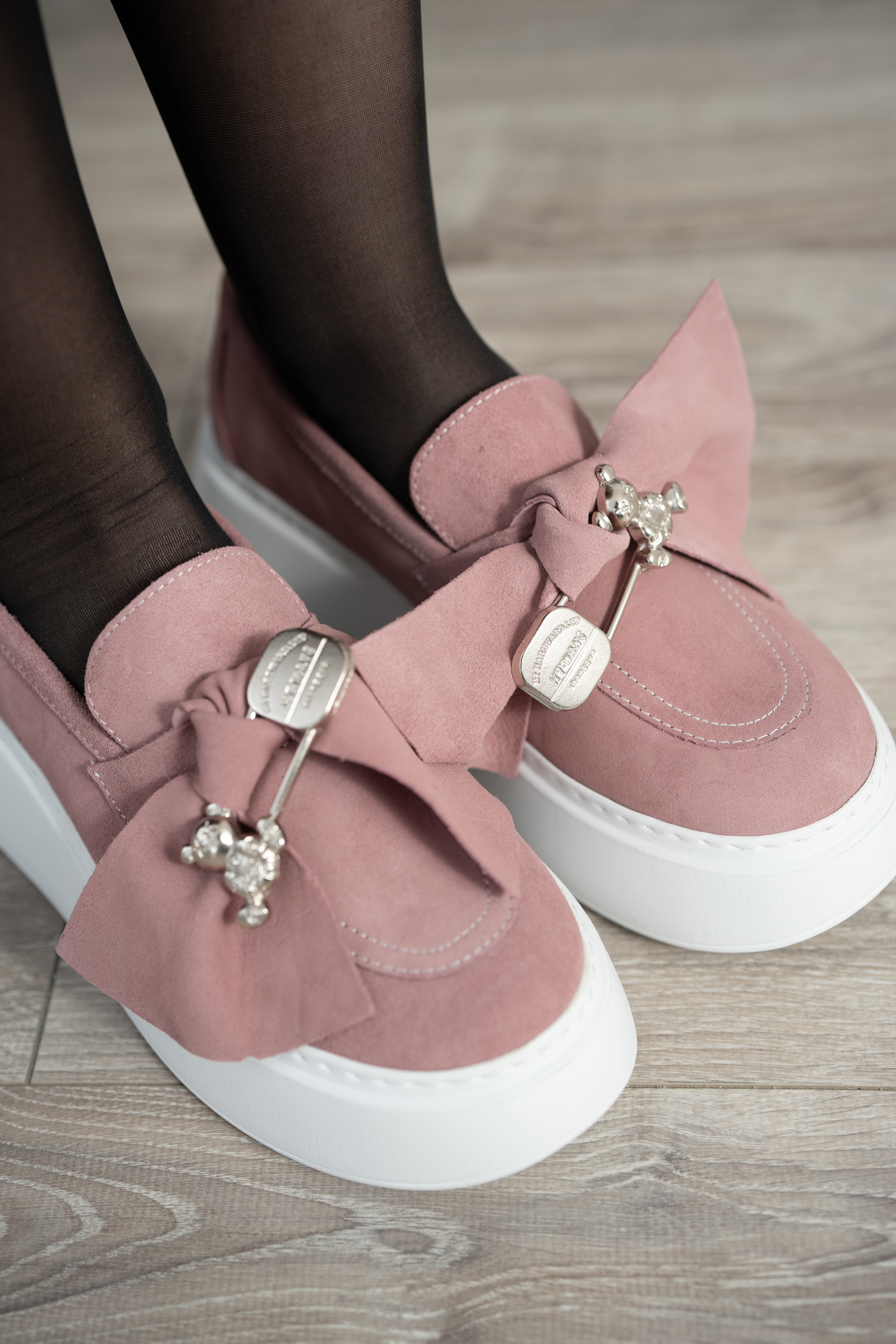 Pantofi casual dama, Glemis, piele naturala intoarsa - Model: IB-2635, Culoare: Roz, Marime: 38 (25 cm)