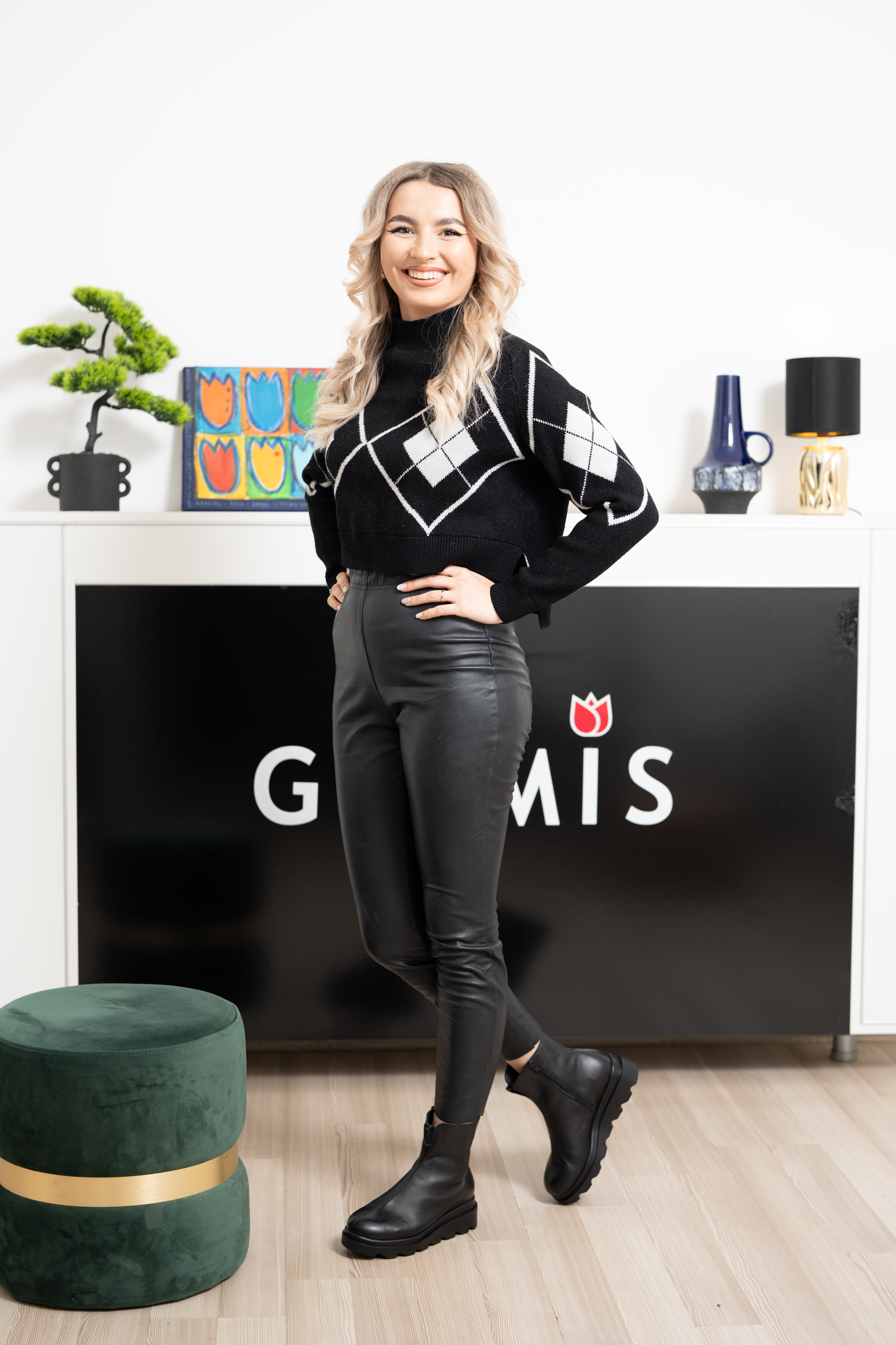 Ghete dama, Glemis, piele naturala - Cod: IB-4200, Culoare: Negru Box, Marime: 38 (25.1 cm)