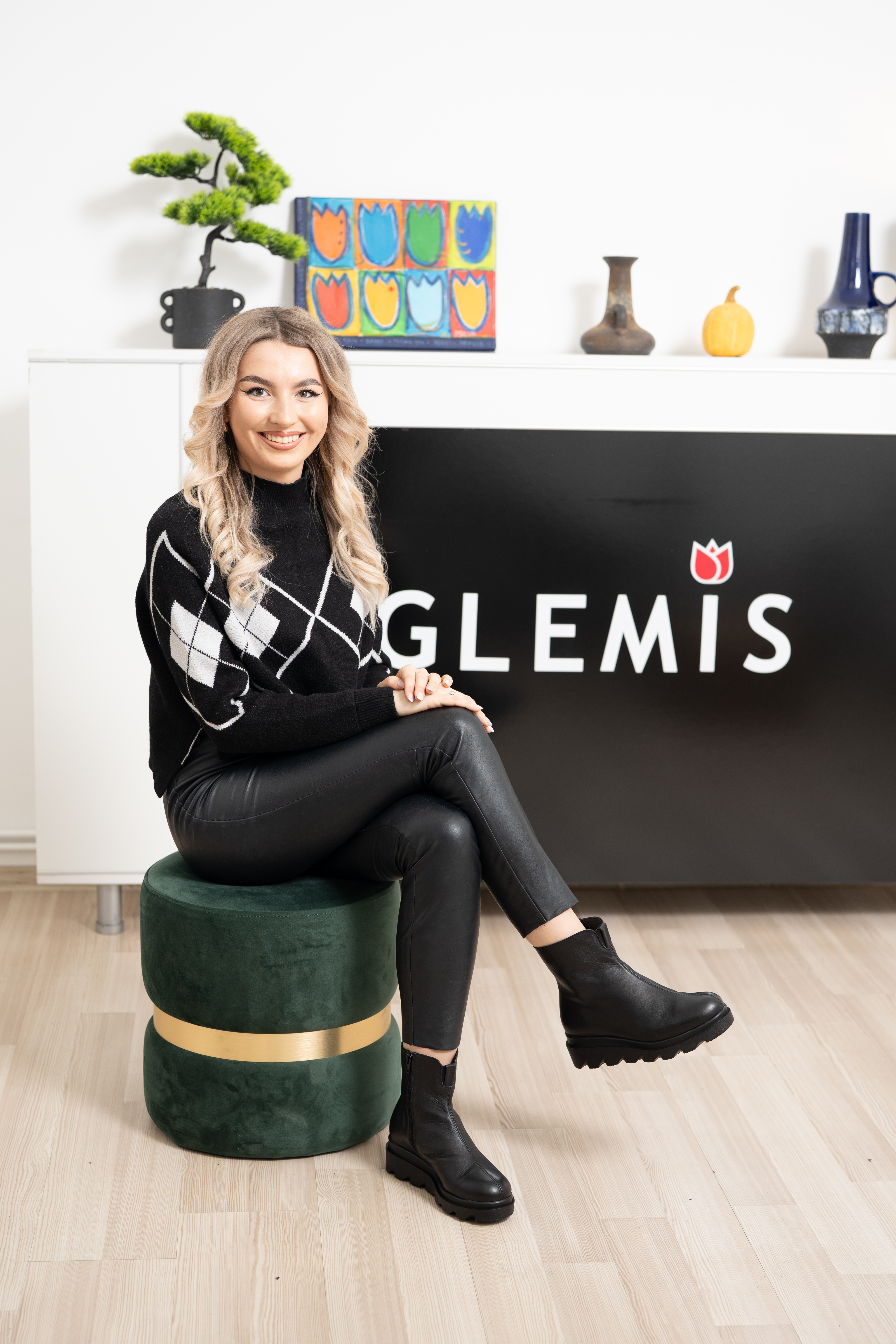 Ghete dama, Glemis, piele naturala - Cod: IB-4200, Culoare: Negru Box, Marime: 38 (25.1 cm)