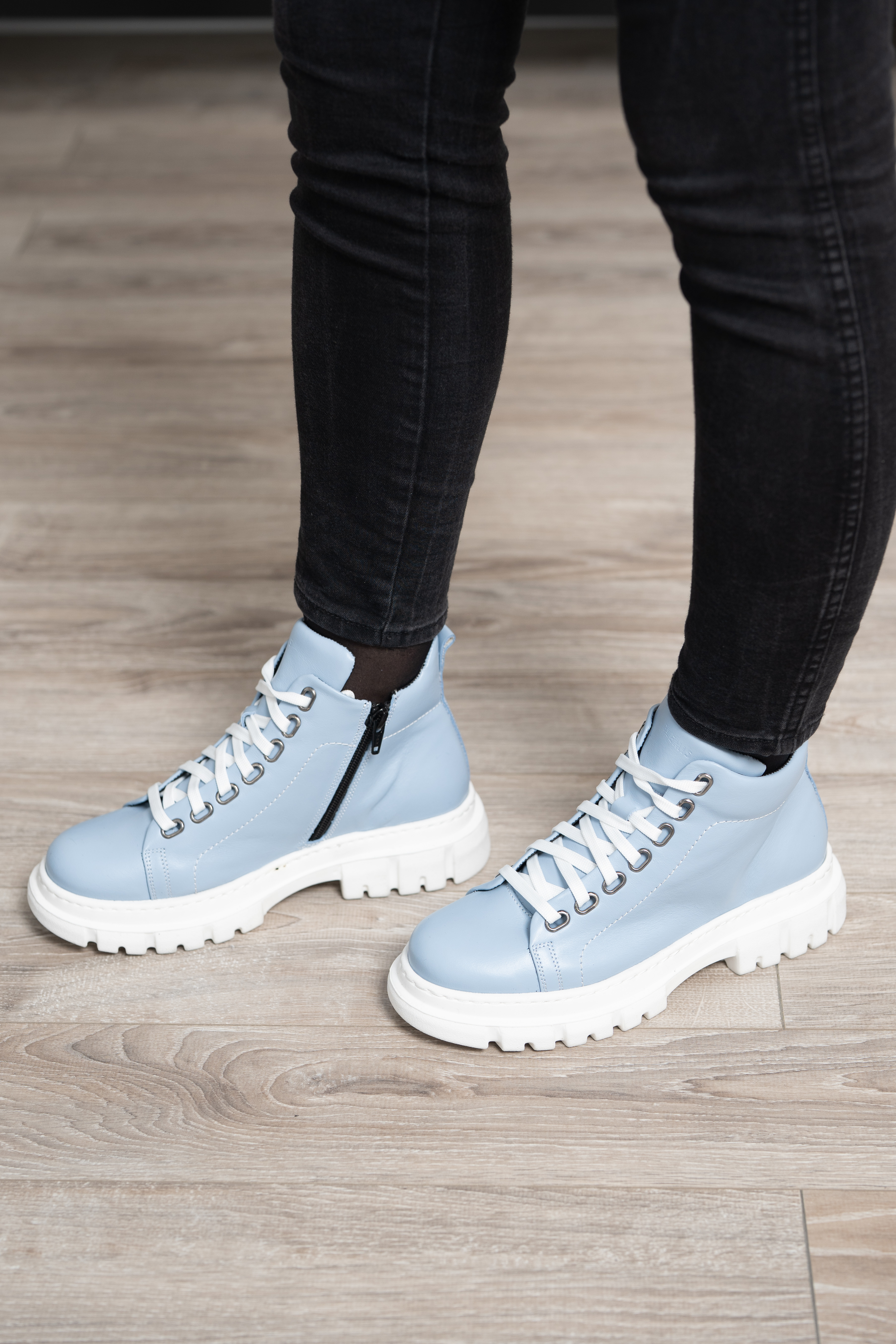 Ghete dama calapod lat, Glemis, piele naturala - Cod: Lejero, Culoare: Albastru Box, Marime: 38 (24.8 cm)