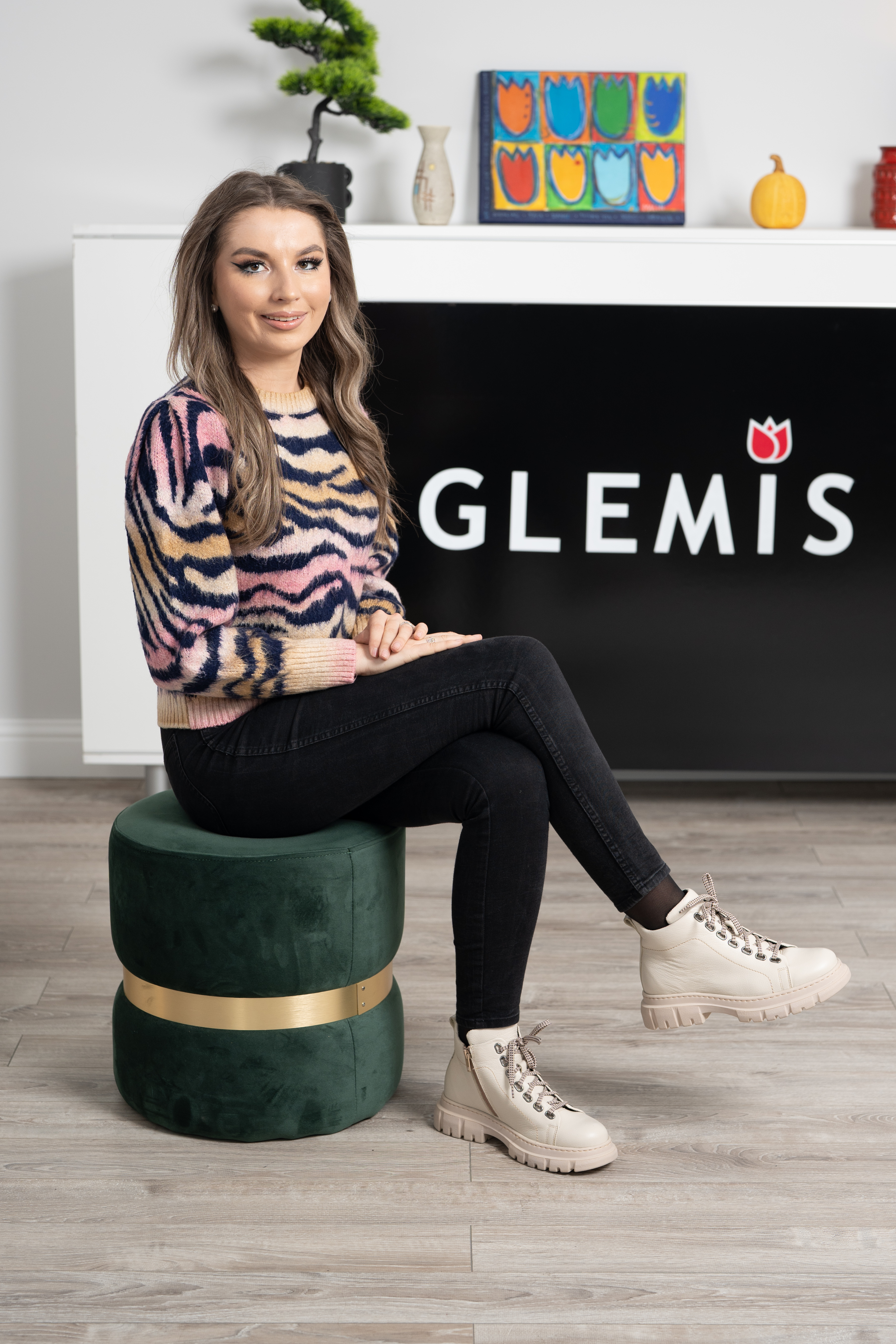 Ghete dama calapod lat, Glemis, piele naturala - Cod: Lejero, Culoare: Bej Bizon, Marime: 38 (24.8 cm)