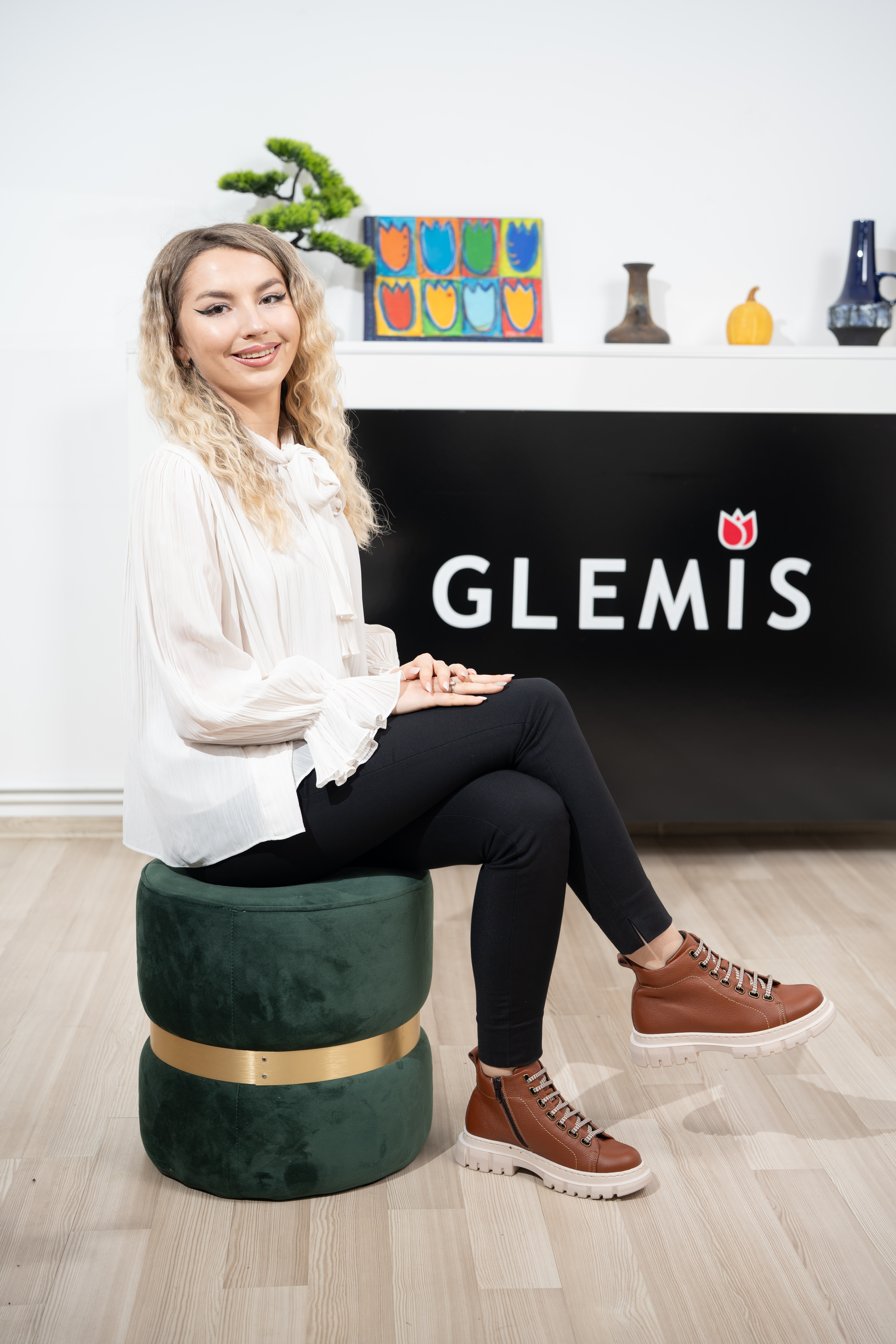 Ghete dama calapod lat, Glemis, piele naturala - Cod: Lejero, Culoare: Maro Bizon, Marime: 38 (24.8 cm)