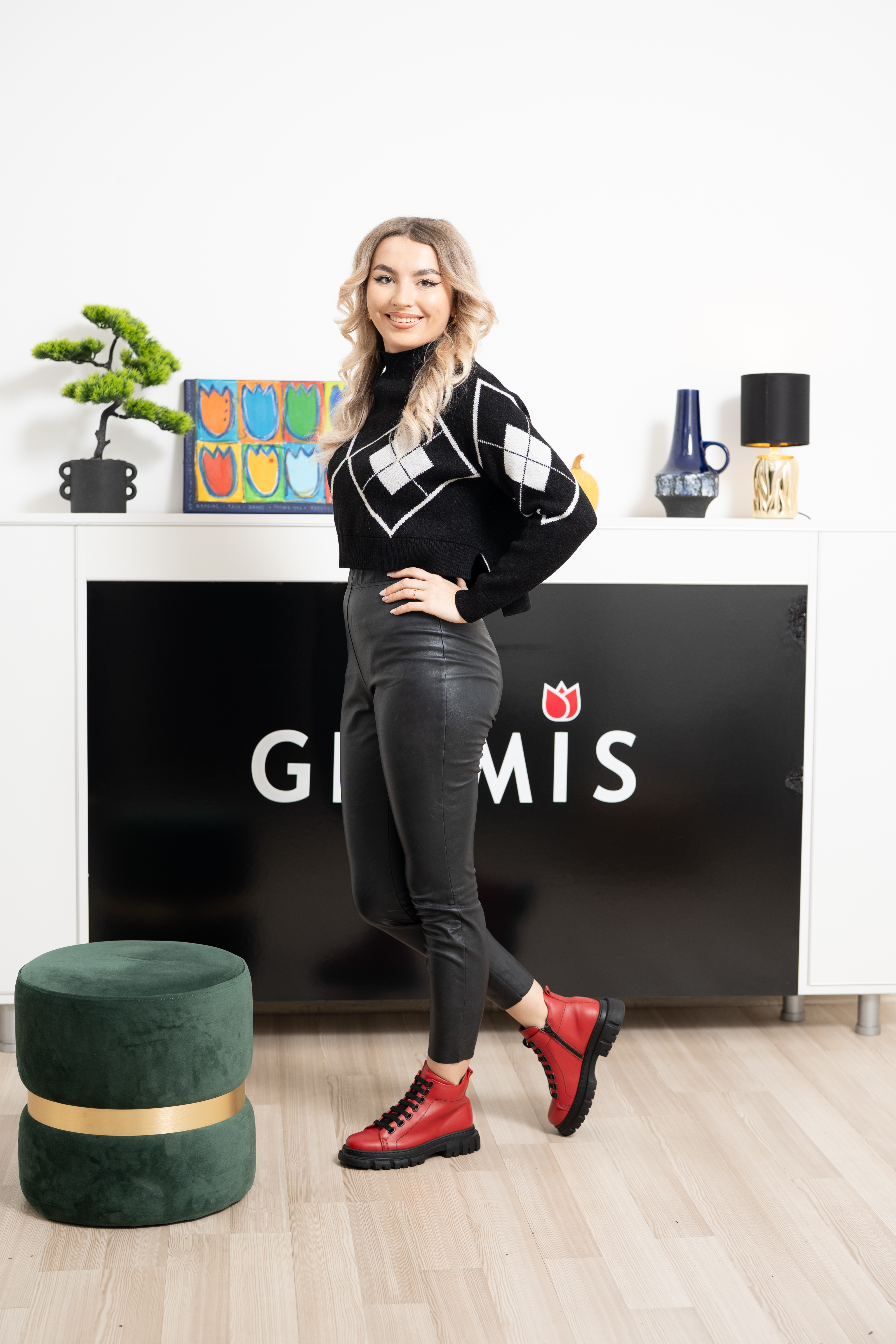 Ghete dama calapod lat, Glemis, piele naturala - Cod: Lejero, Culoare: Rosu Box, Marime: 38 (24.8 cm)