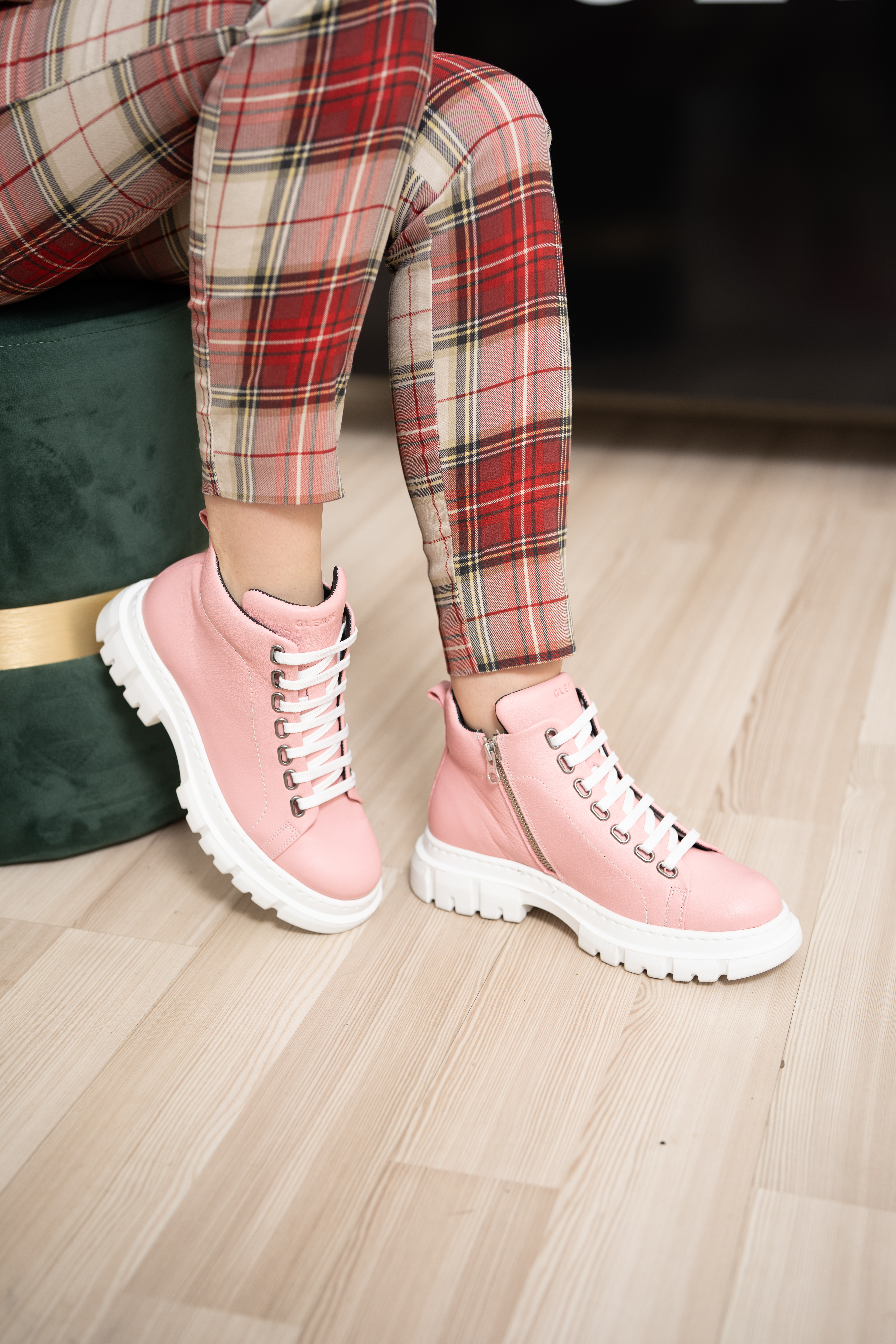 Ghete dama calapod lat, Glemis, piele naturala - Cod: Lejero, Culoare: Roz Box, Marime: 38 (24.8 cm)