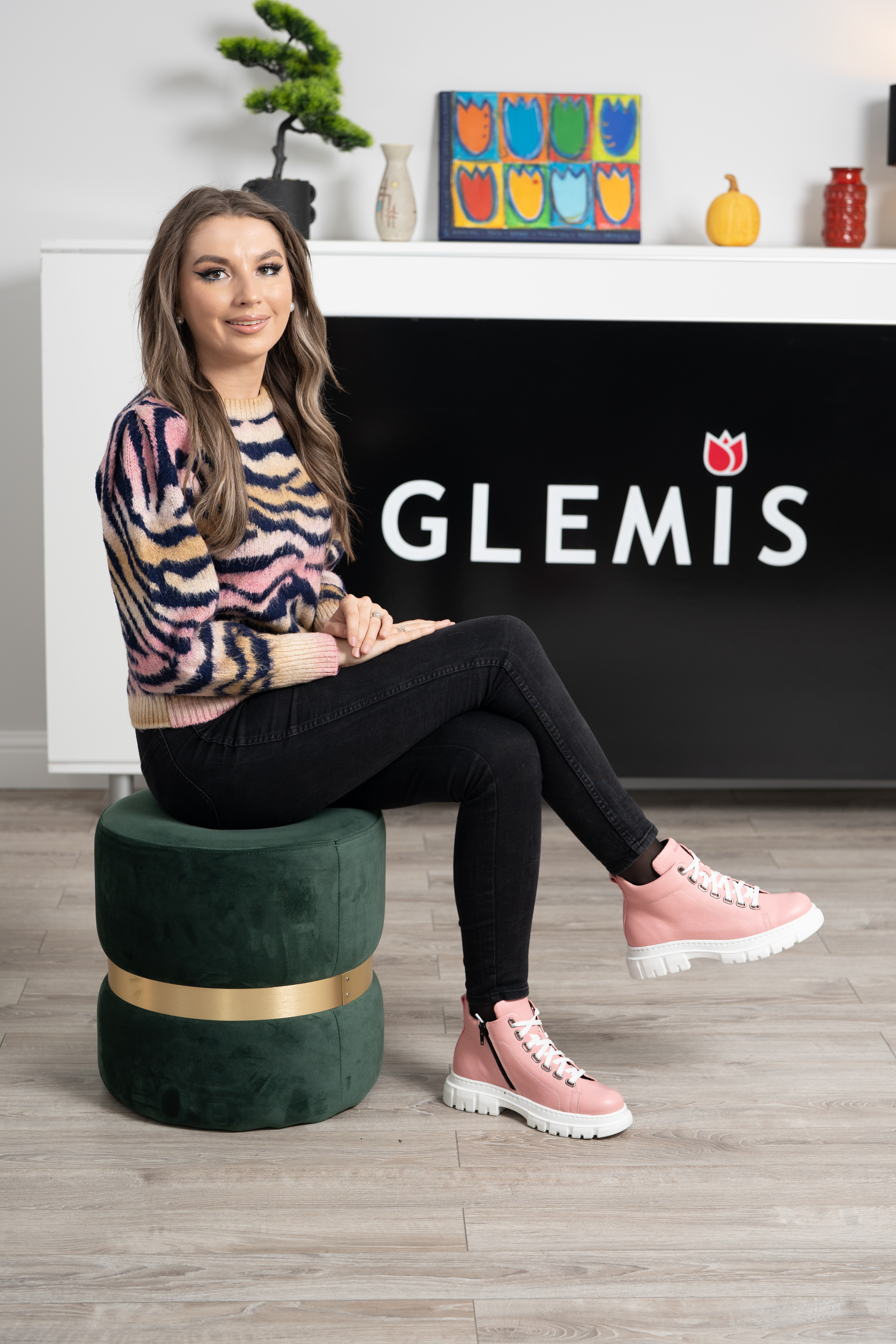 Ghete dama calapod lat, Glemis, piele naturala - Cod: Lejero, Culoare: Roz Box, Marime: 38 (24.8 cm)
